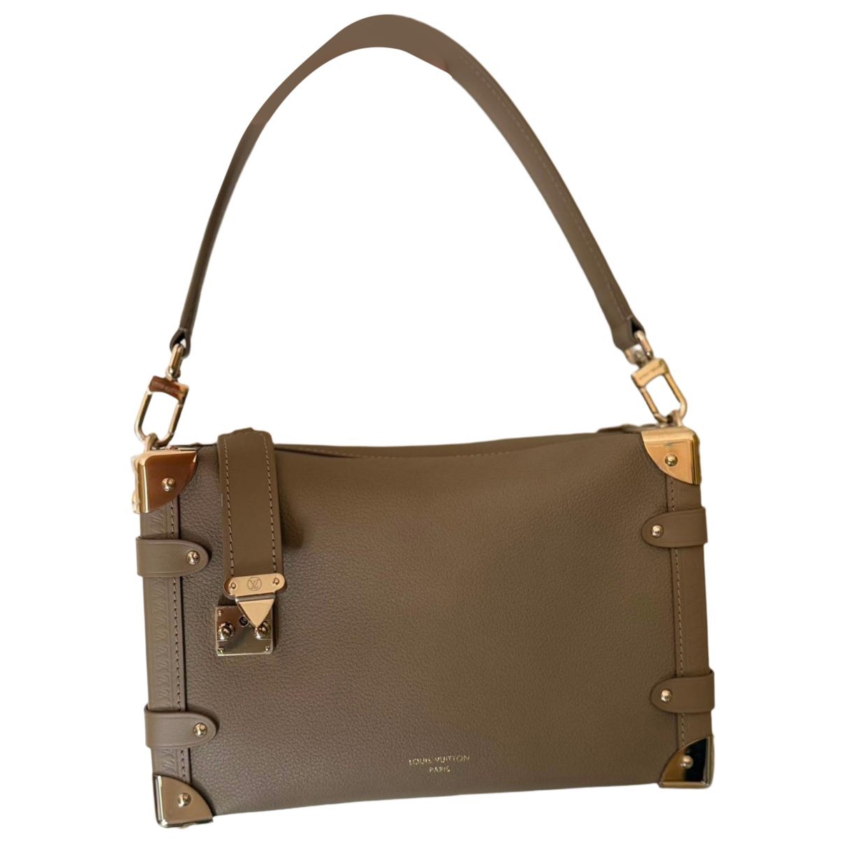 Side Trunk leather crossbody bag