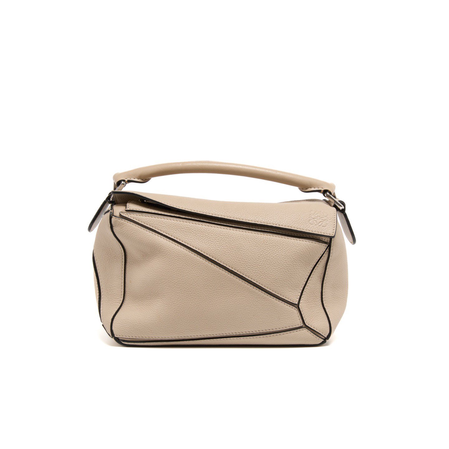 Puzzle leather handbag