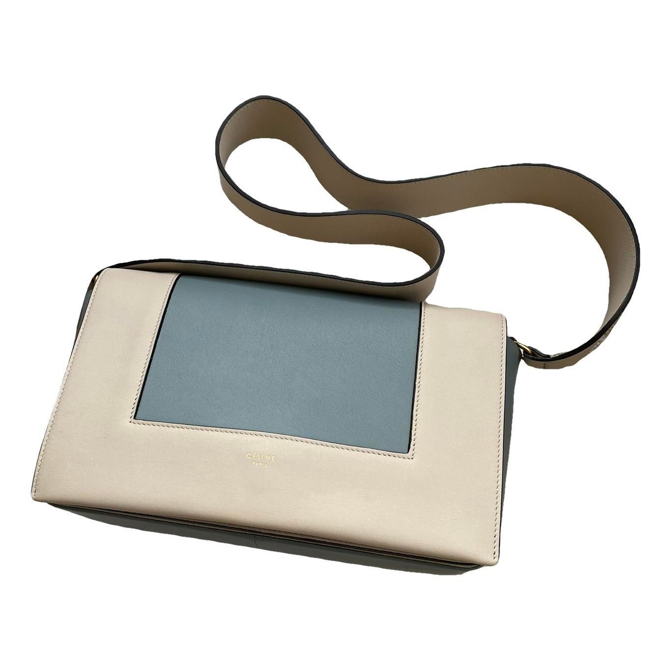 Frame leather handbag