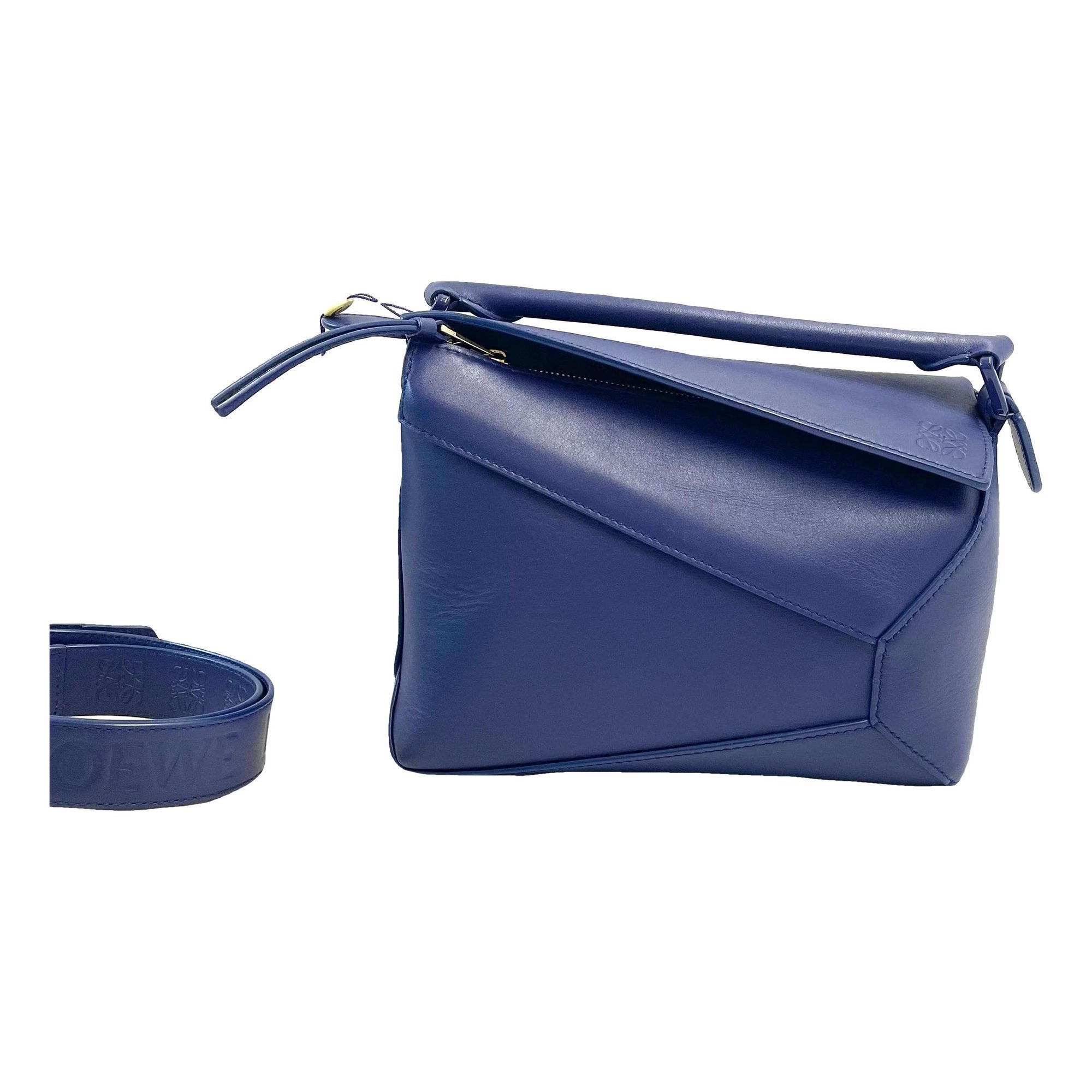 Puzzle leather crossbody bag