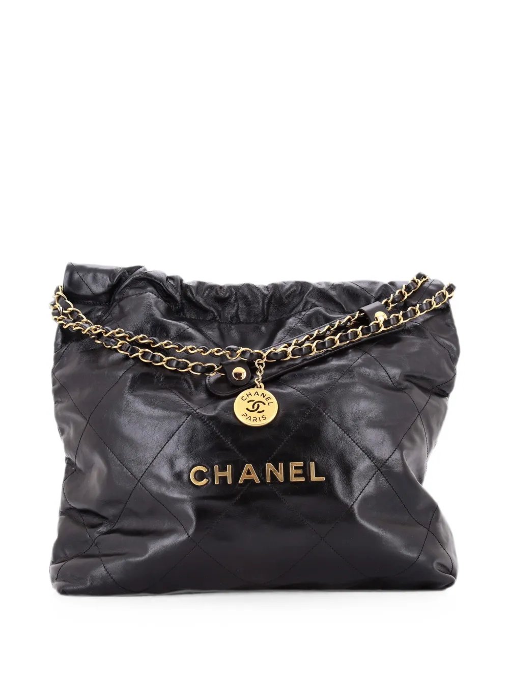 22 Chain Quilted Calfskin Medium hobo bag