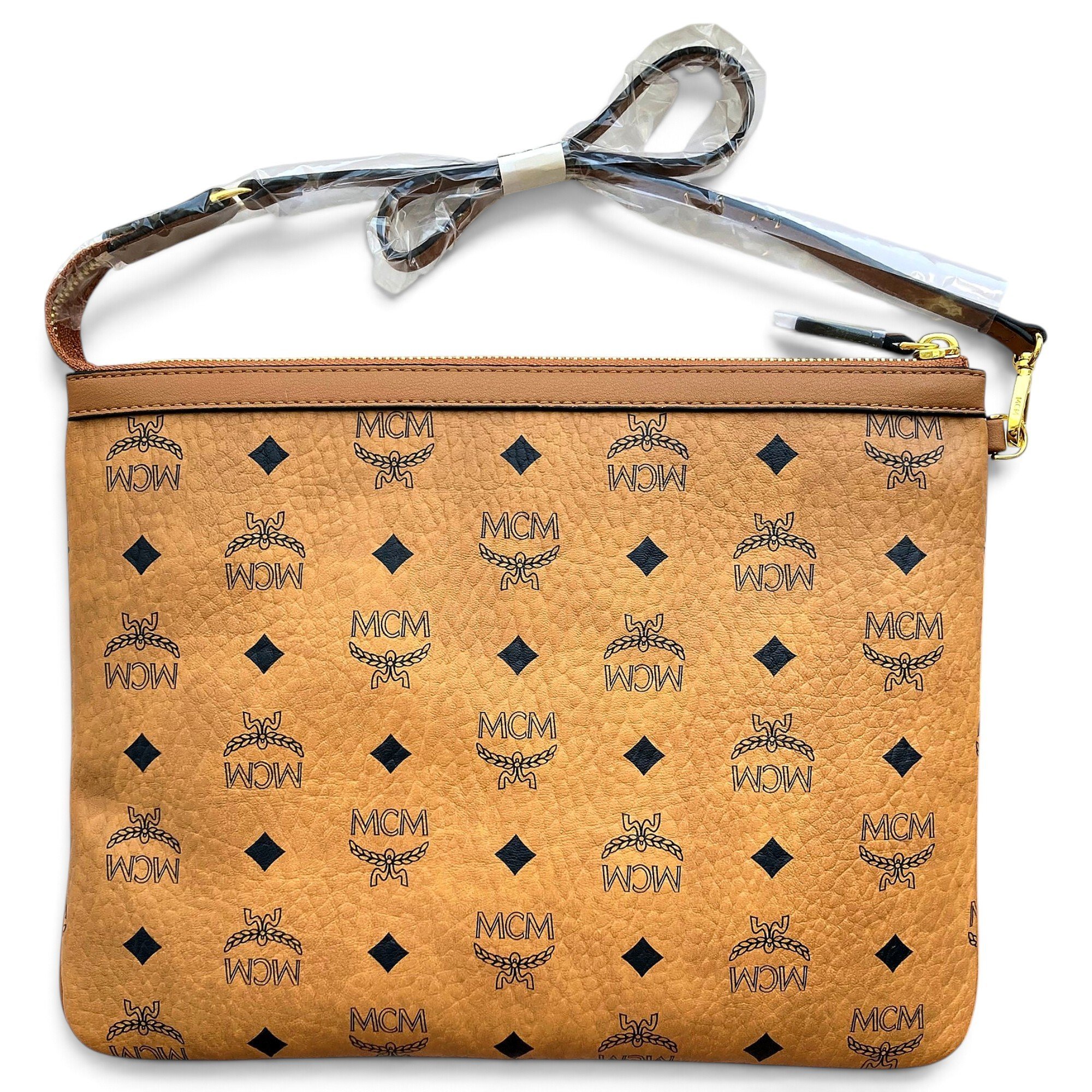 Leather clutch bag