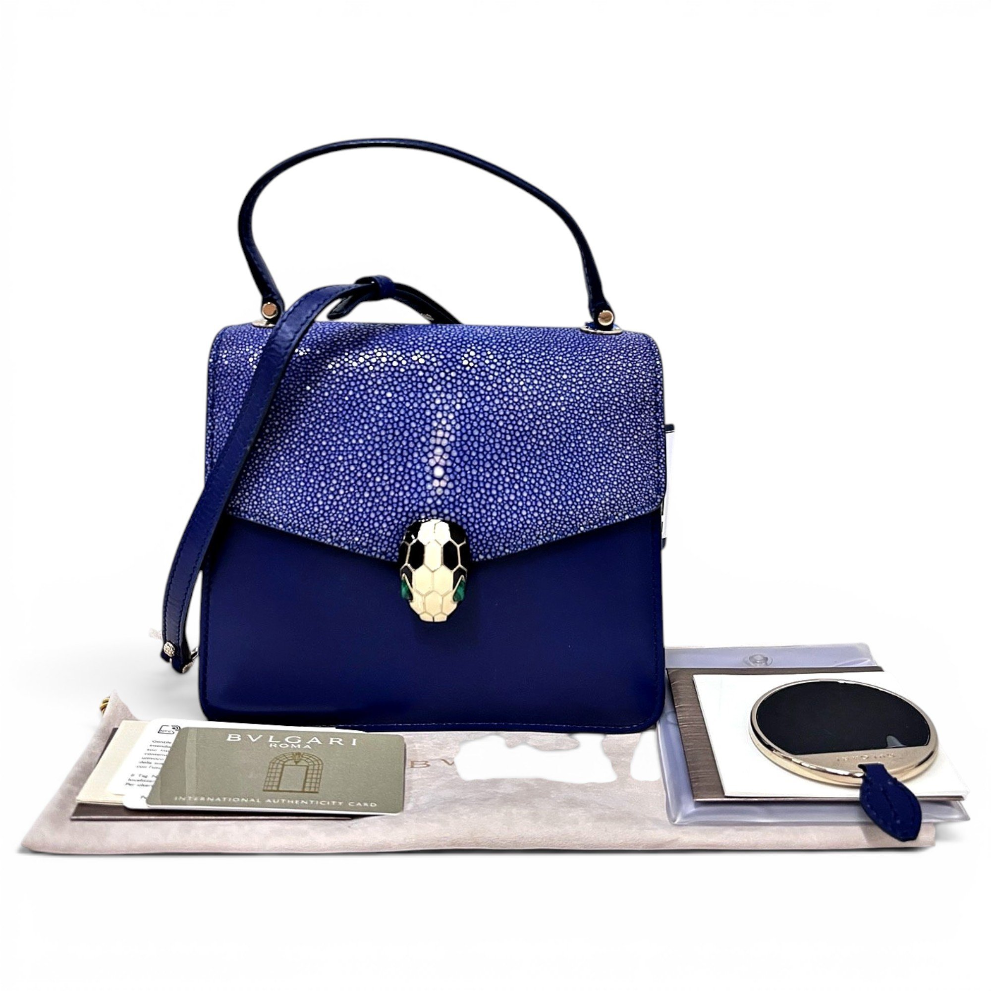 Serpenti leather handbag