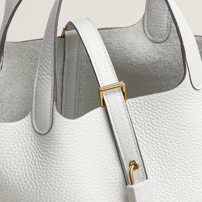 Blanc Picotin Lock 18 Bag