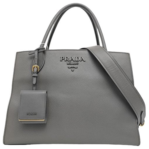 Monochrome leather handbag