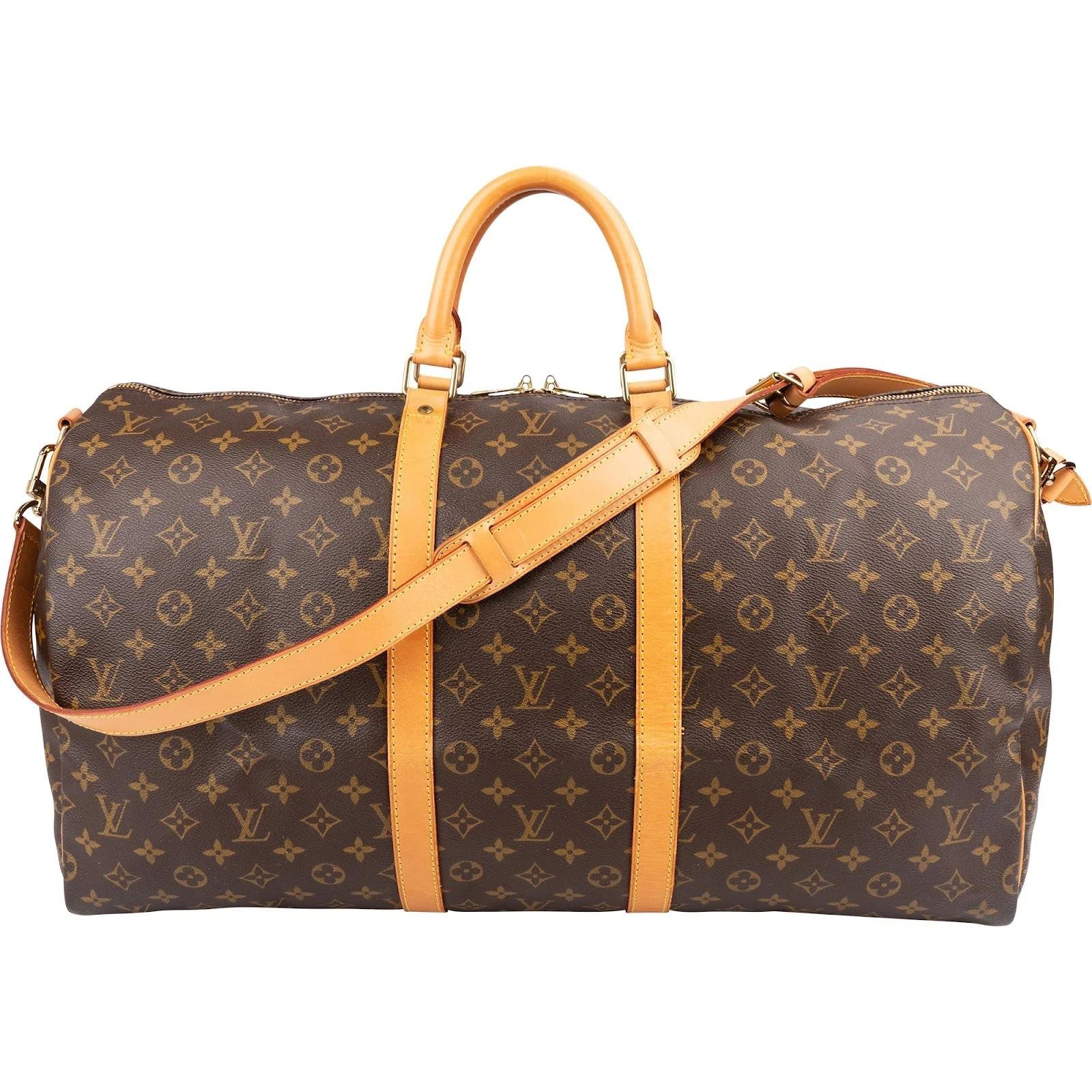 Keepall leather travel bag