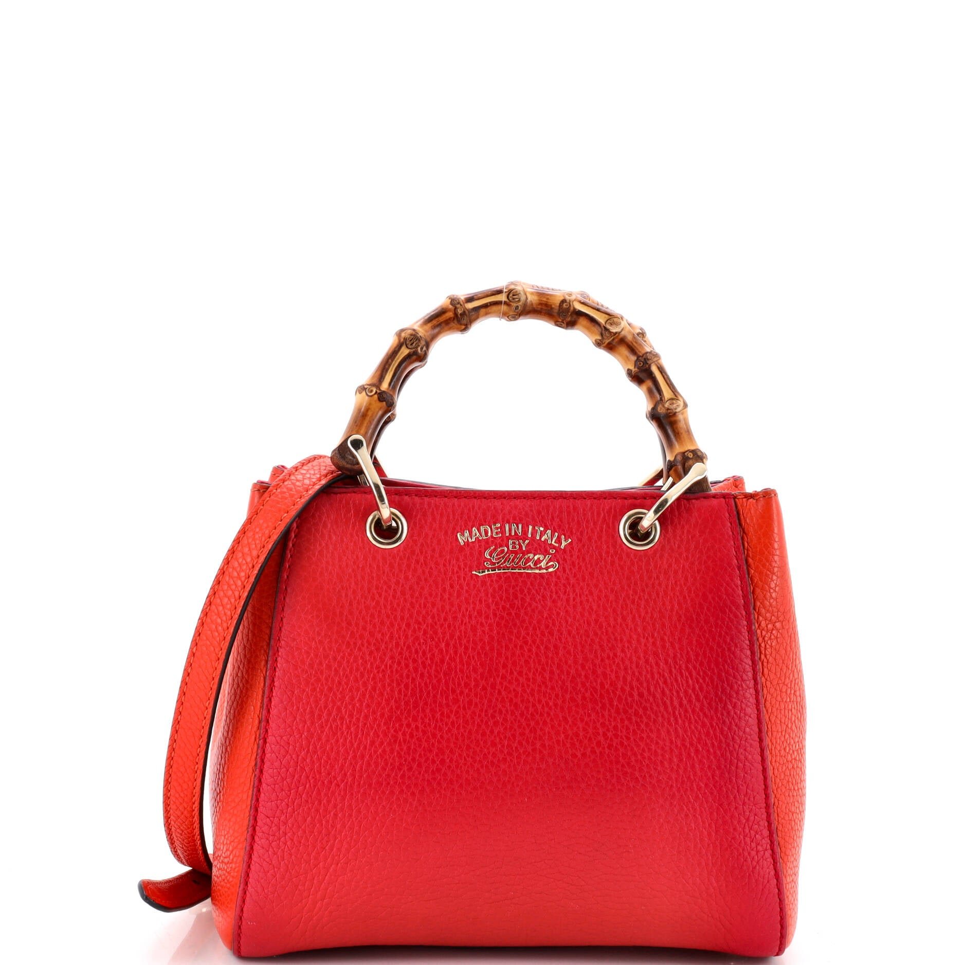 Bamboo Shopper Tote Leather Mini