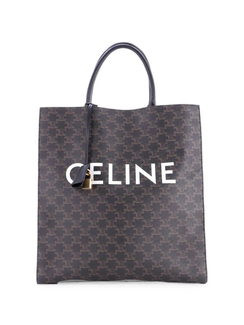 Vertical Cabas Triomphe Coated Canvas Large tote bag