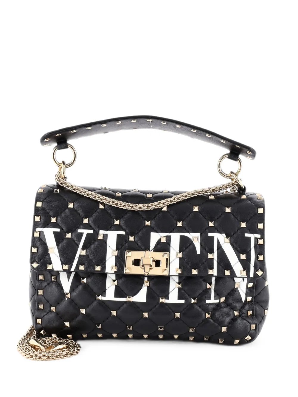 VLTN Rockstud Spike Flap Bag Quilted Leather Medium shoulder bag