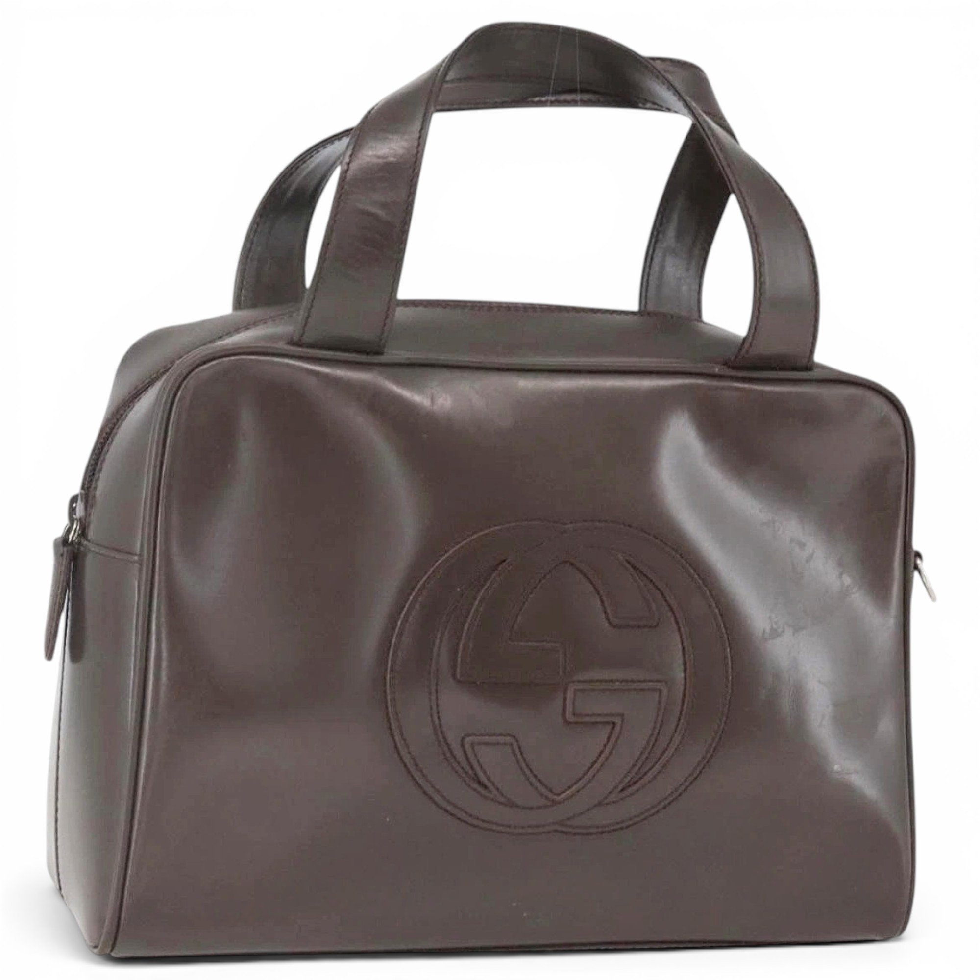 Patent leather handbag