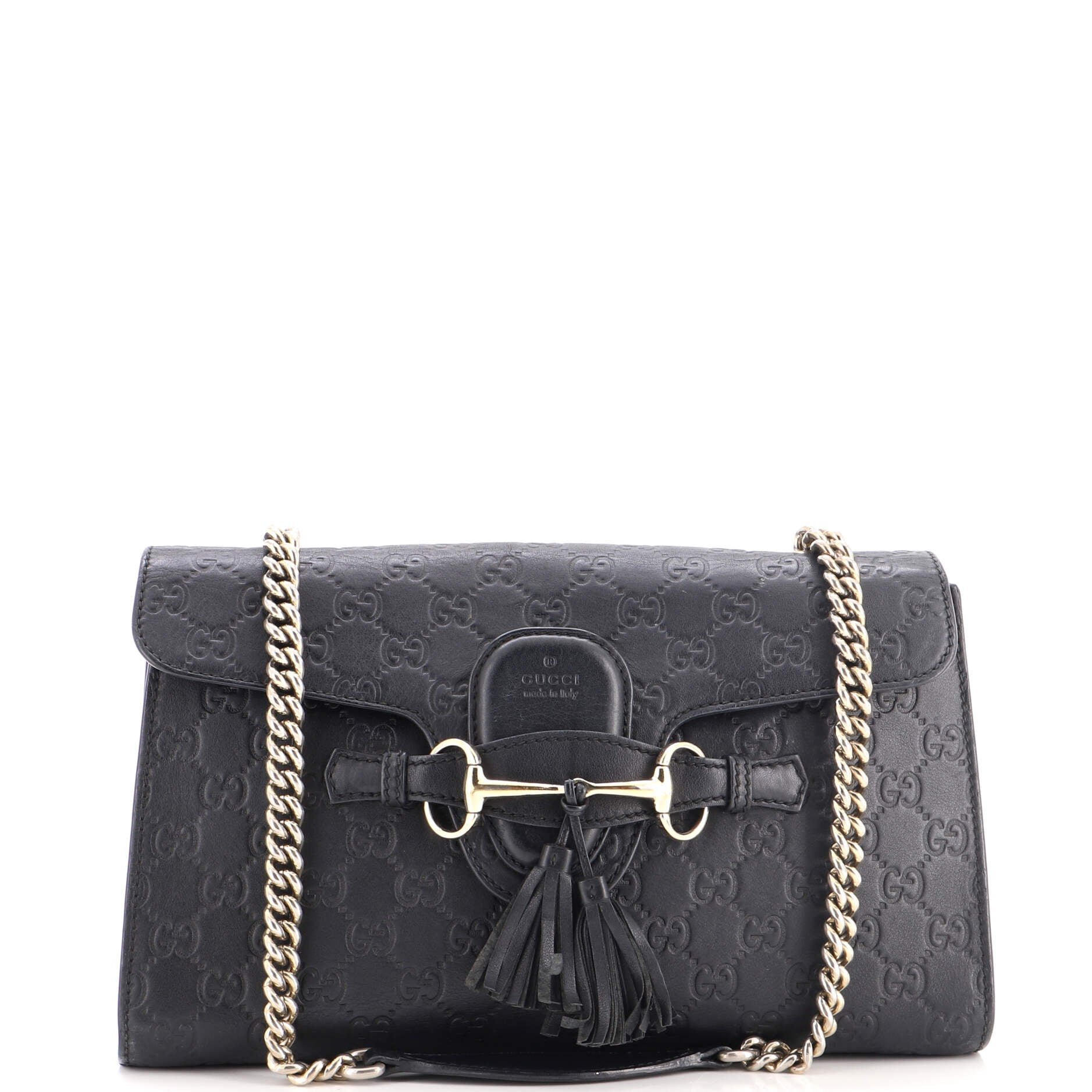 Emily Chain Flap Bag Guccissima Leather Medium