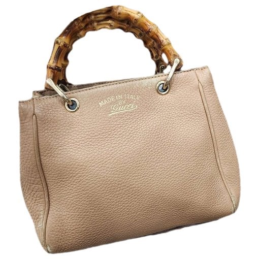 Bamboo leather handbag