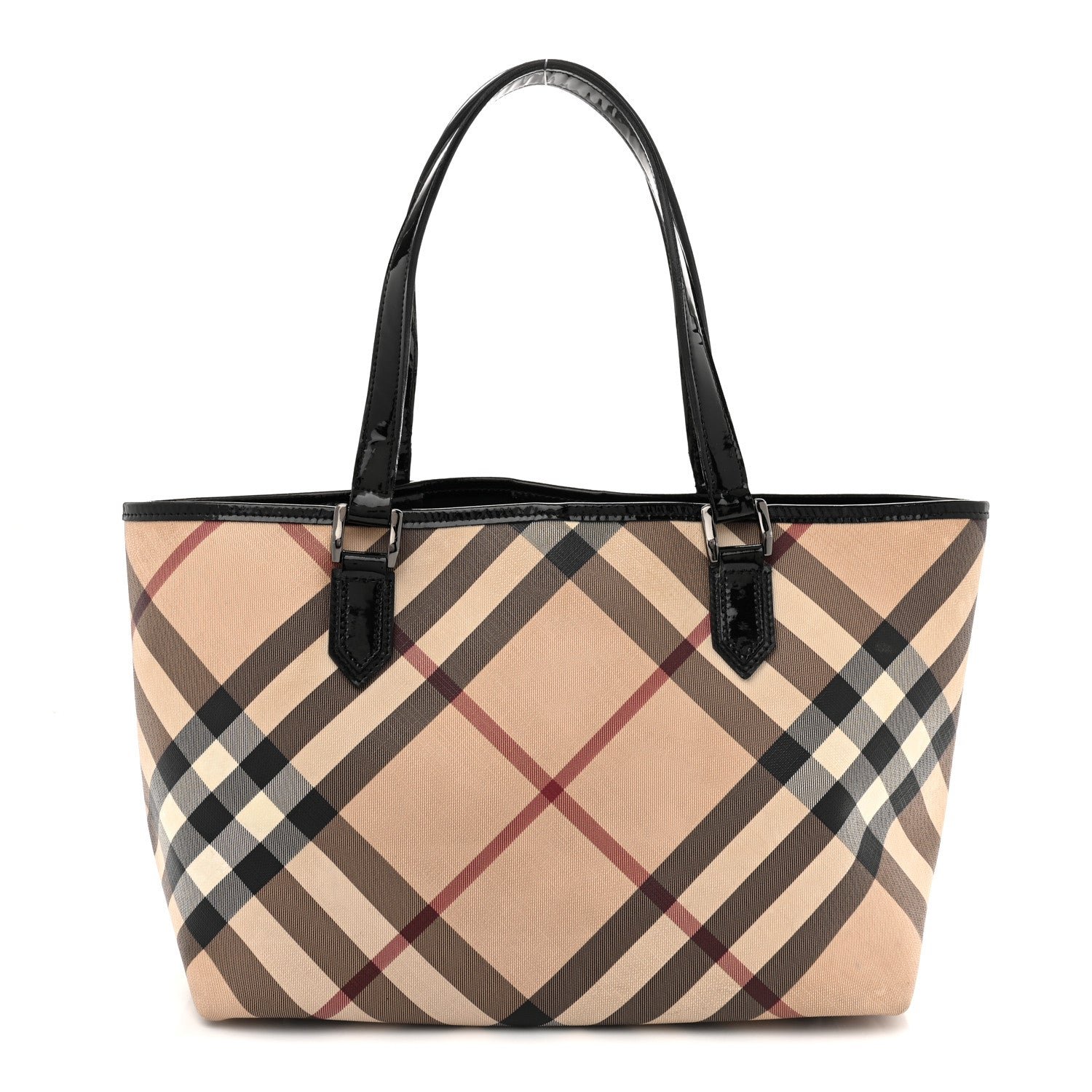 Burberry Supernova Check Small Nickie Tote Black