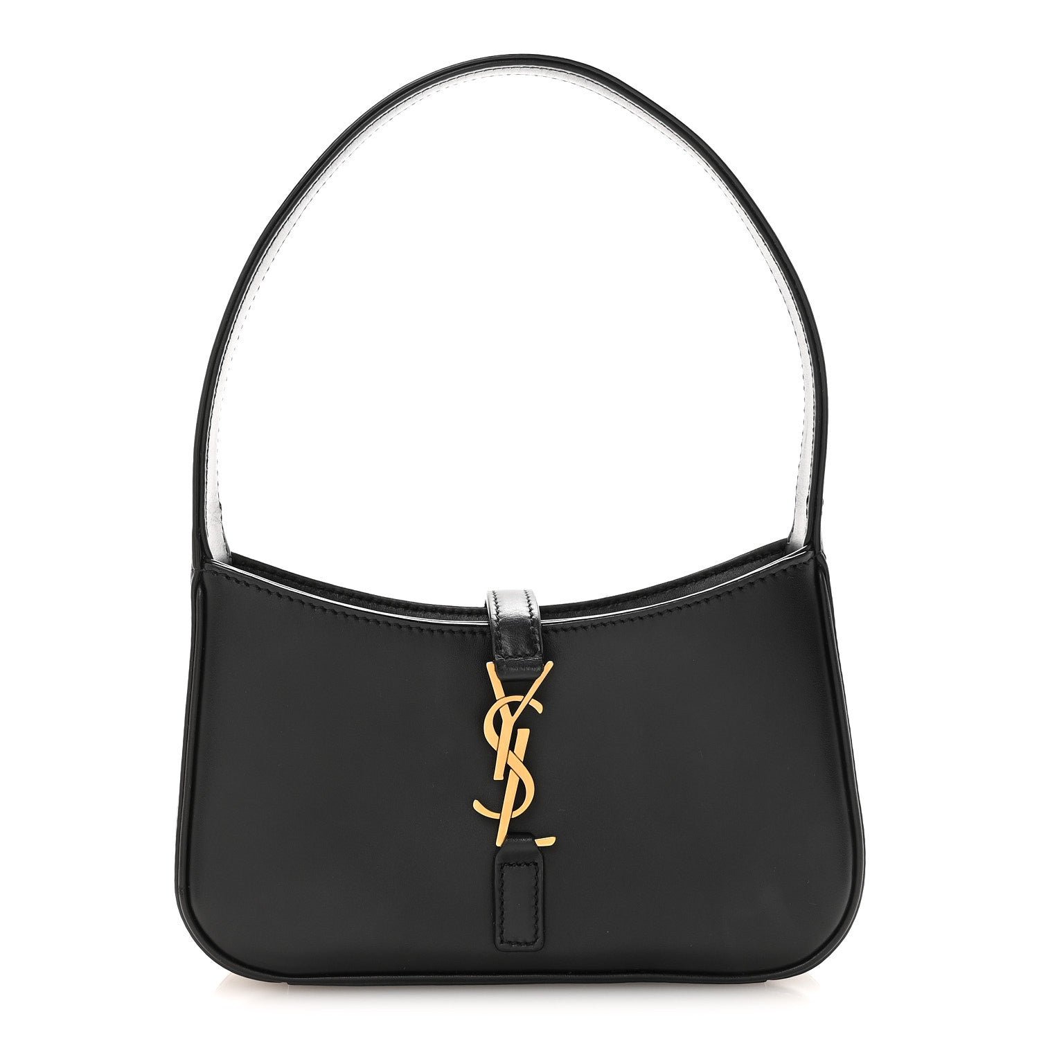 Saint Laurent Smooth Calfskin Le 5 A 7 Mini Hobo Black