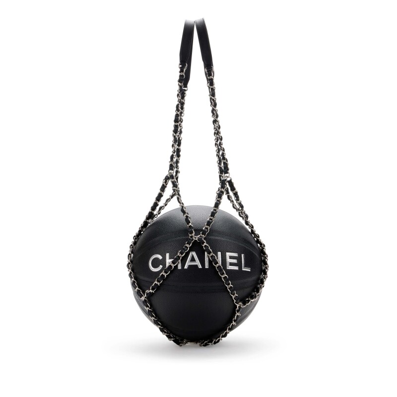 Black and Silver Basketball and Leather Chain Harness Silver Hardware, 2019