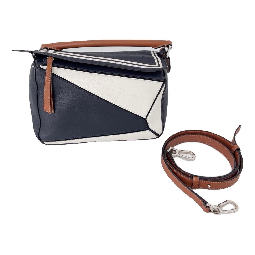 Puzzle leather handbag