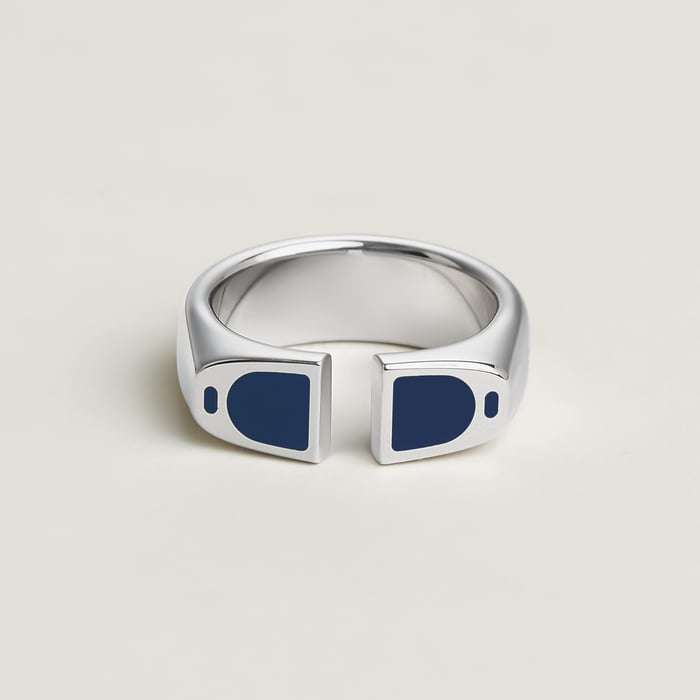 Bleu Saphir Etrier Ring