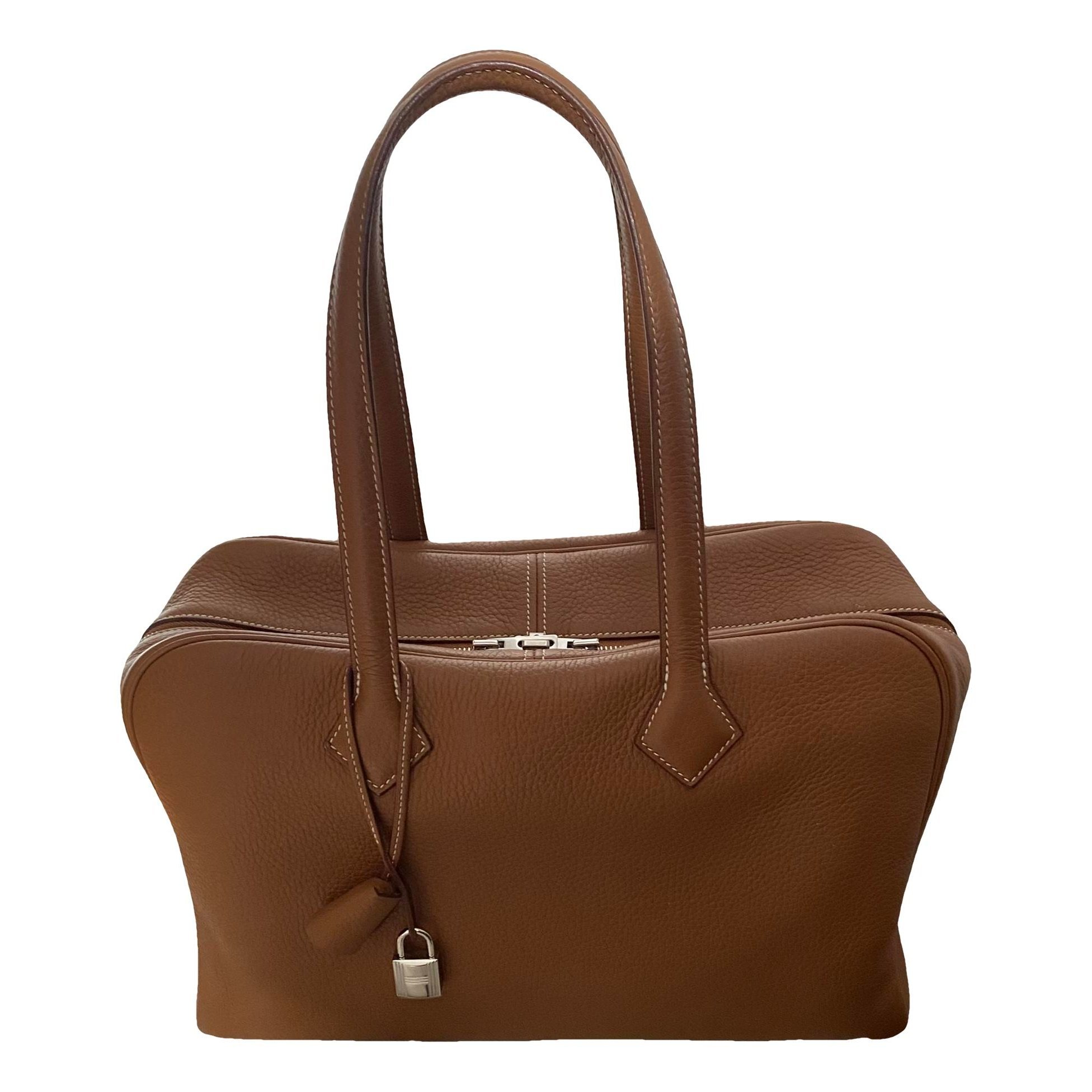 Hermes Victoria Ii 35 Handbag Gold Clemence Leather 2024