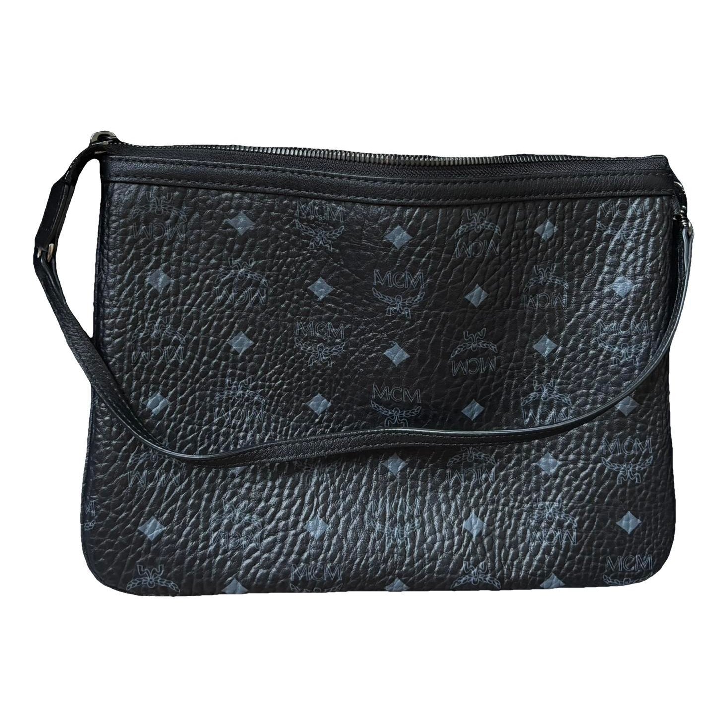 Leather clutch bag