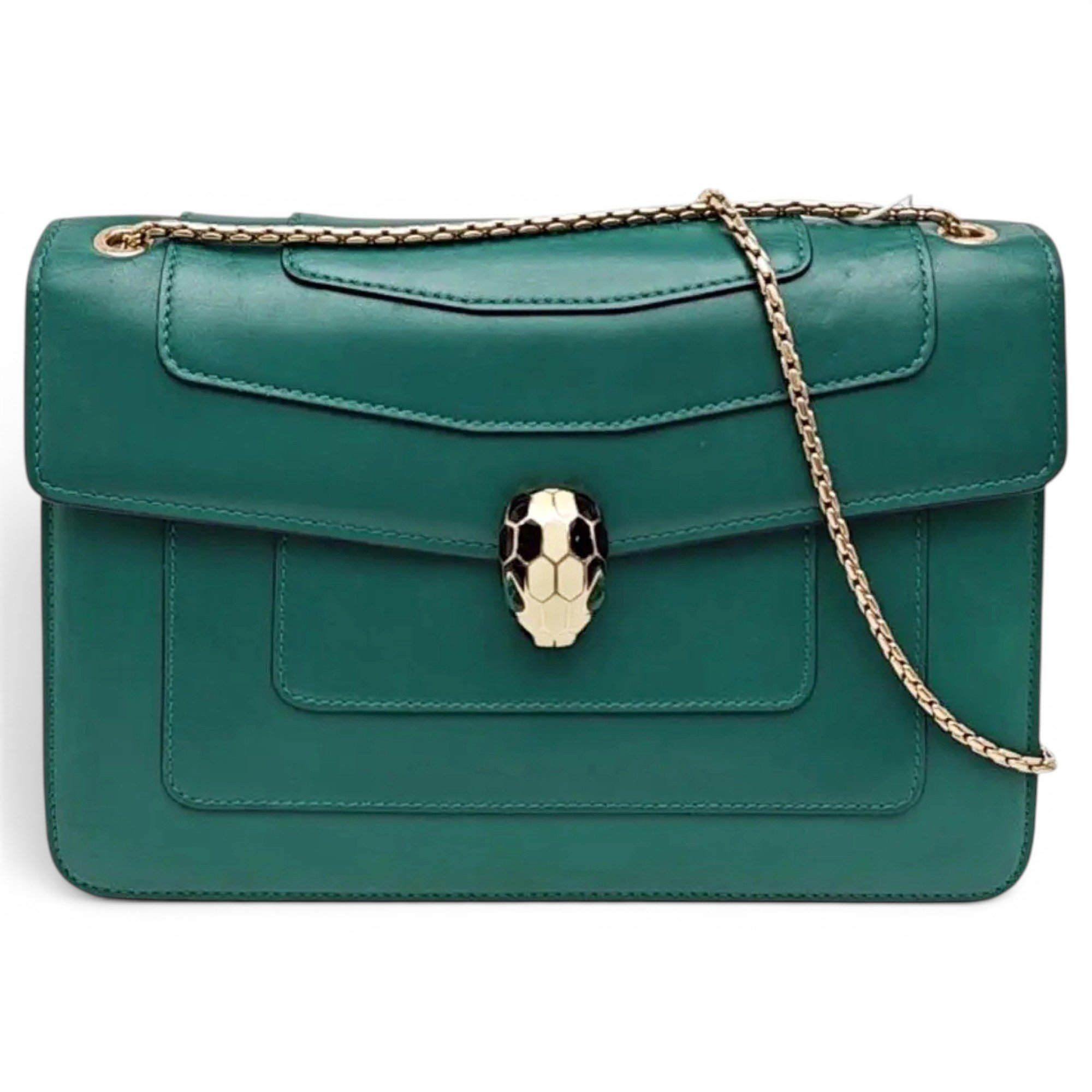 Serpenti leather handbag