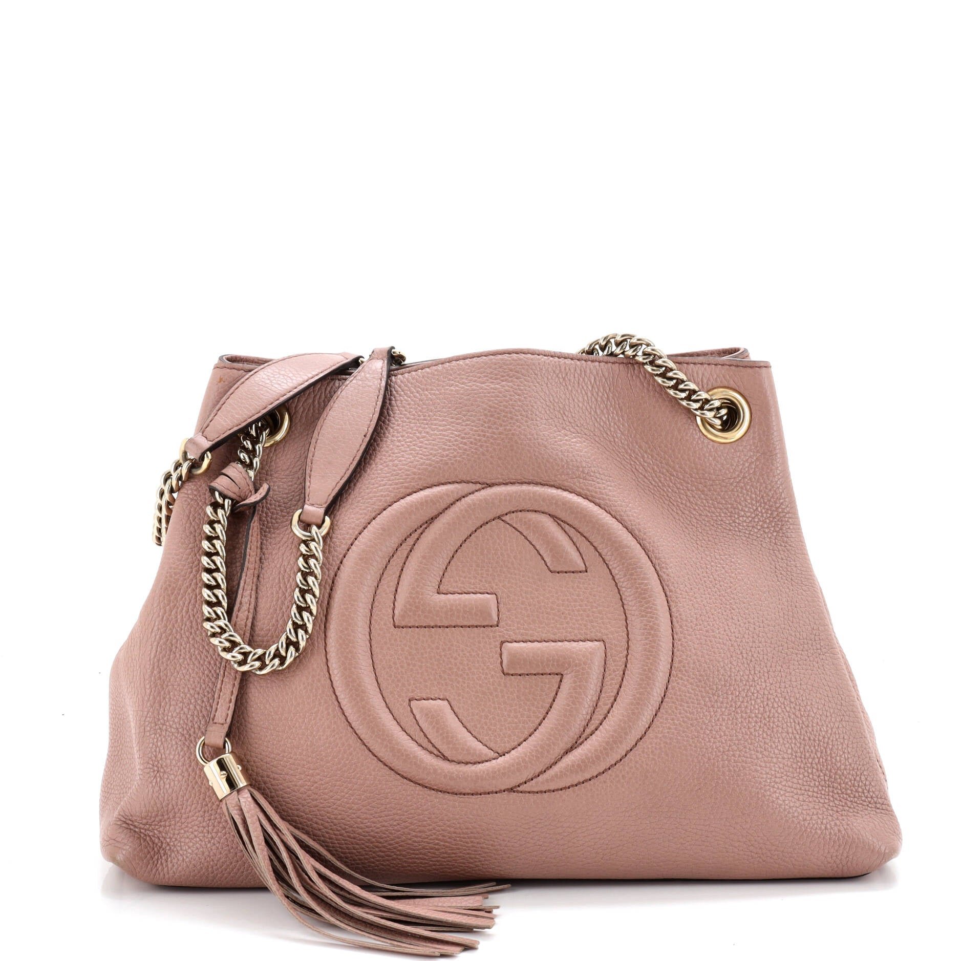 Soho Chain Strap Shoulder Bag Leather Medium