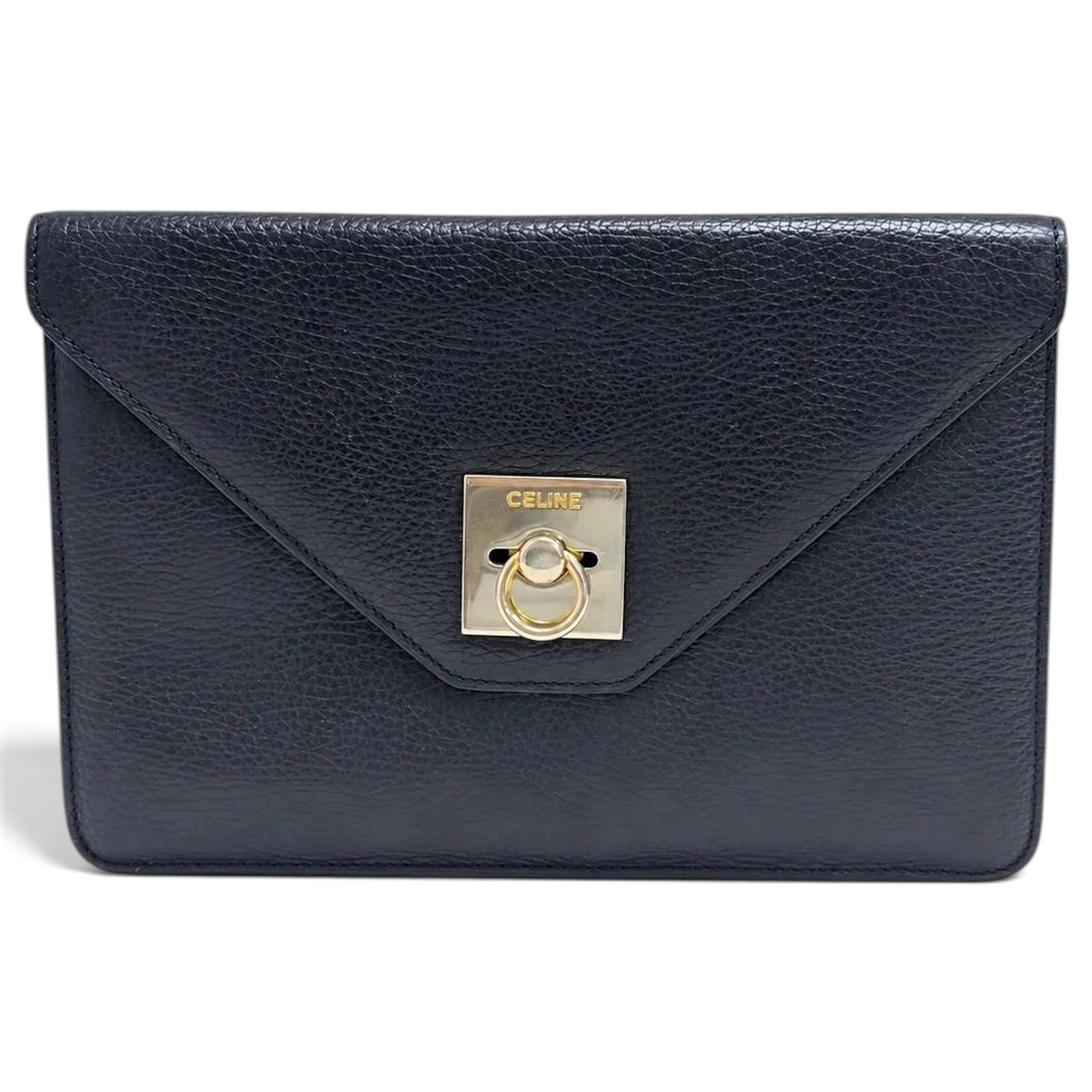 Leather clutch bag