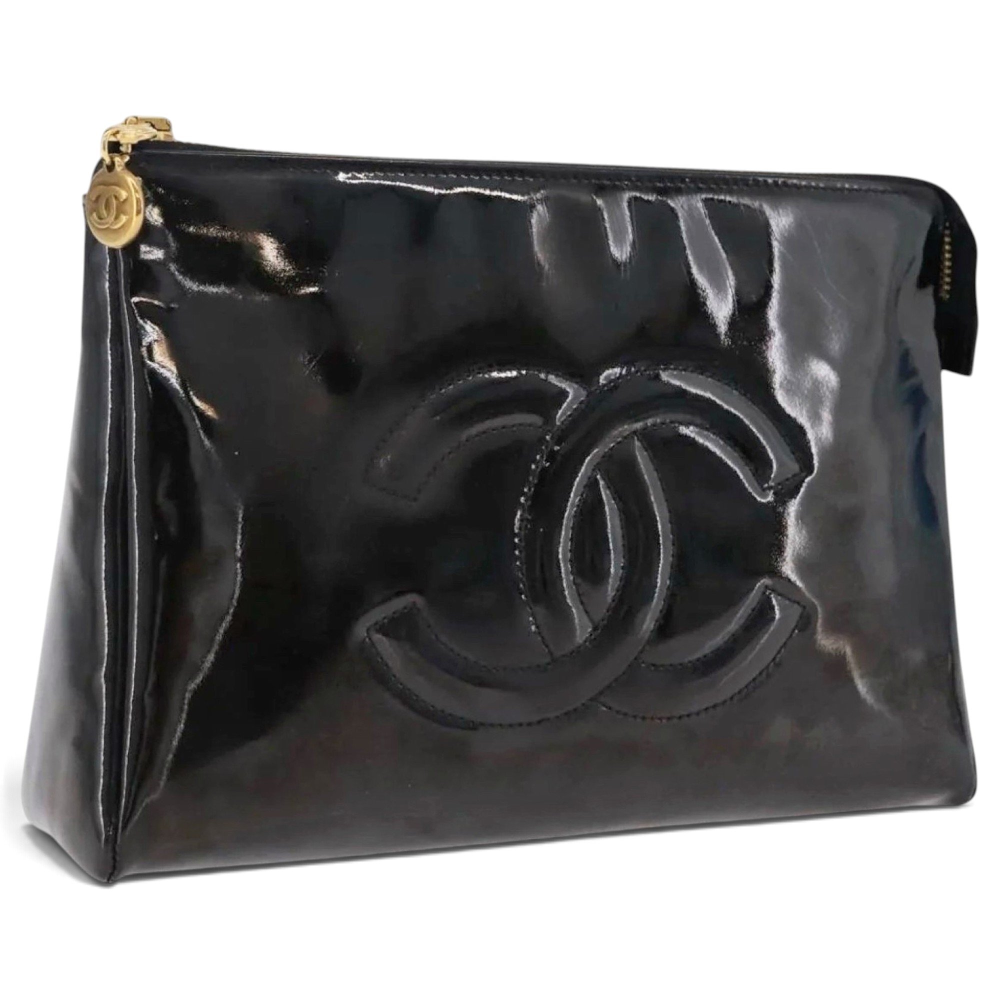 Leather clutch bag