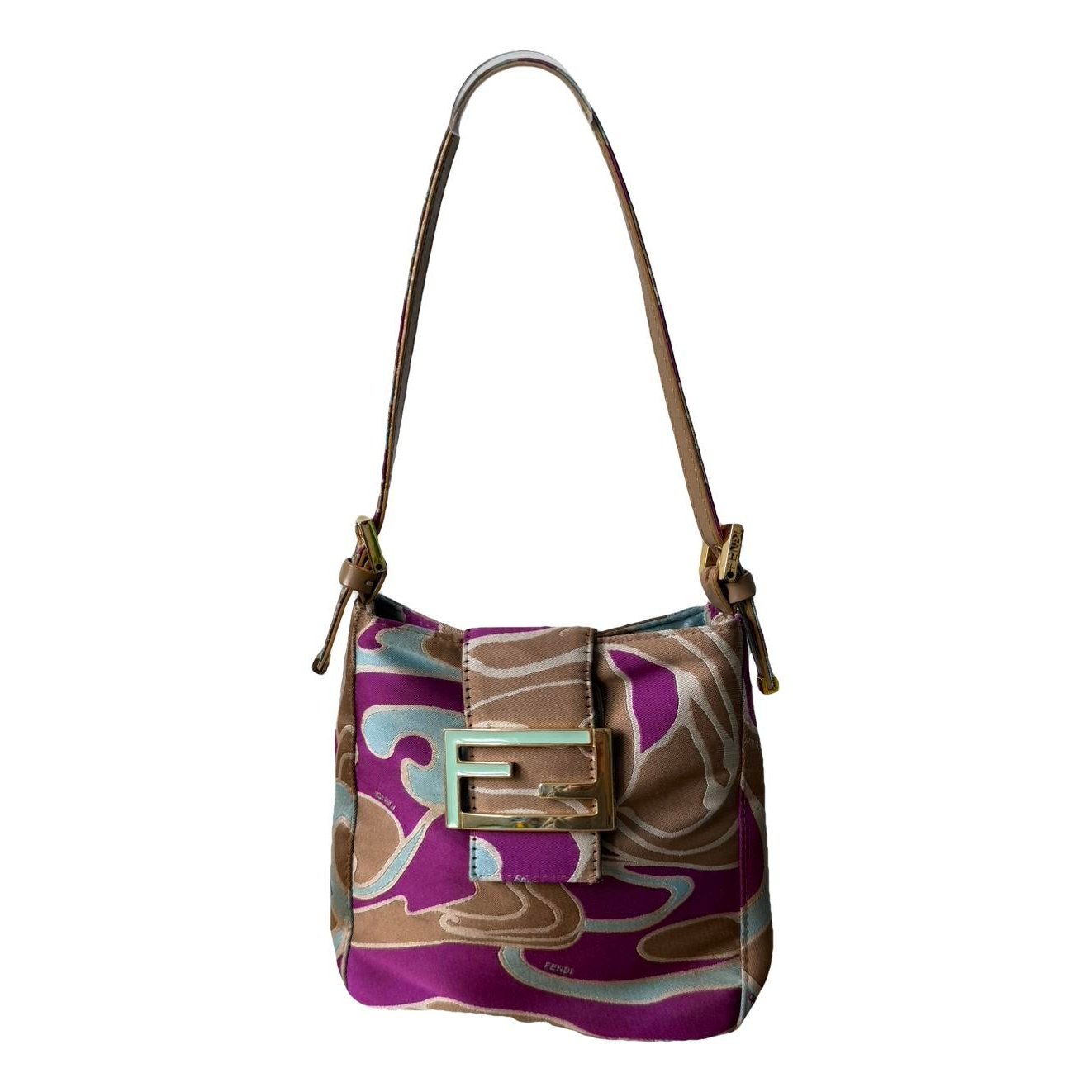 Baguette silk handbag