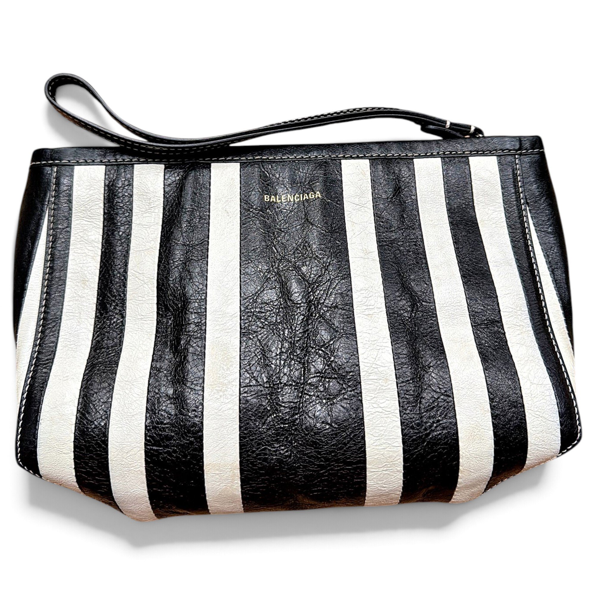 Leather clutch bag