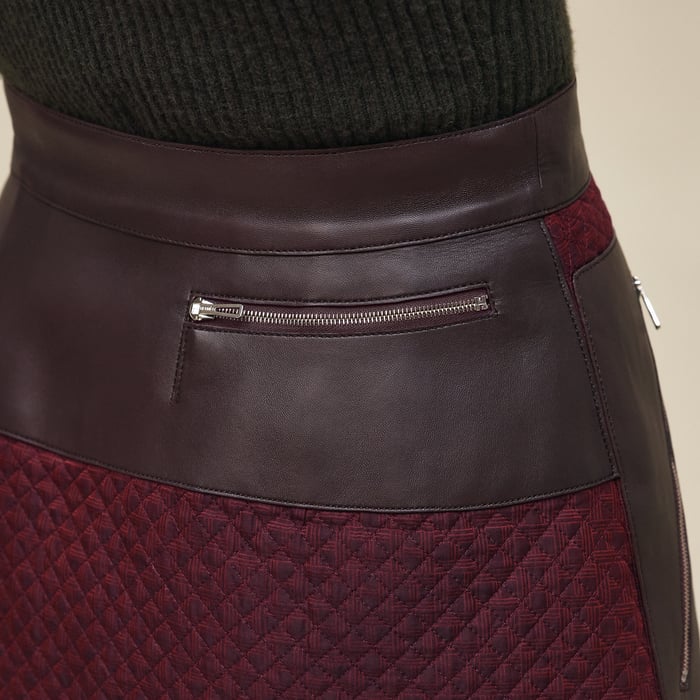 Rouge Carmin Quilted Skirt