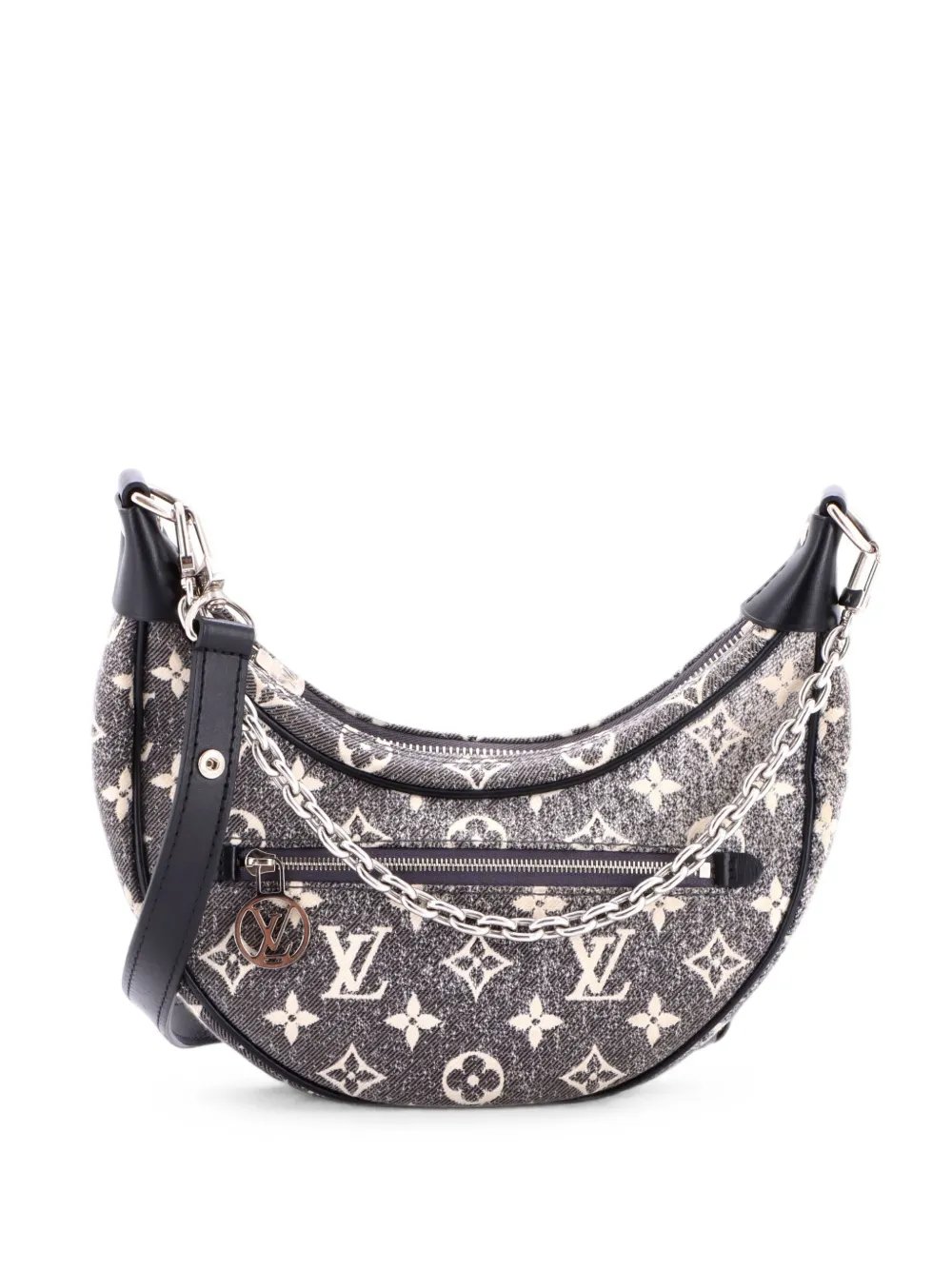 Loop Handbag Monogram Jacquard Denim hobo bag