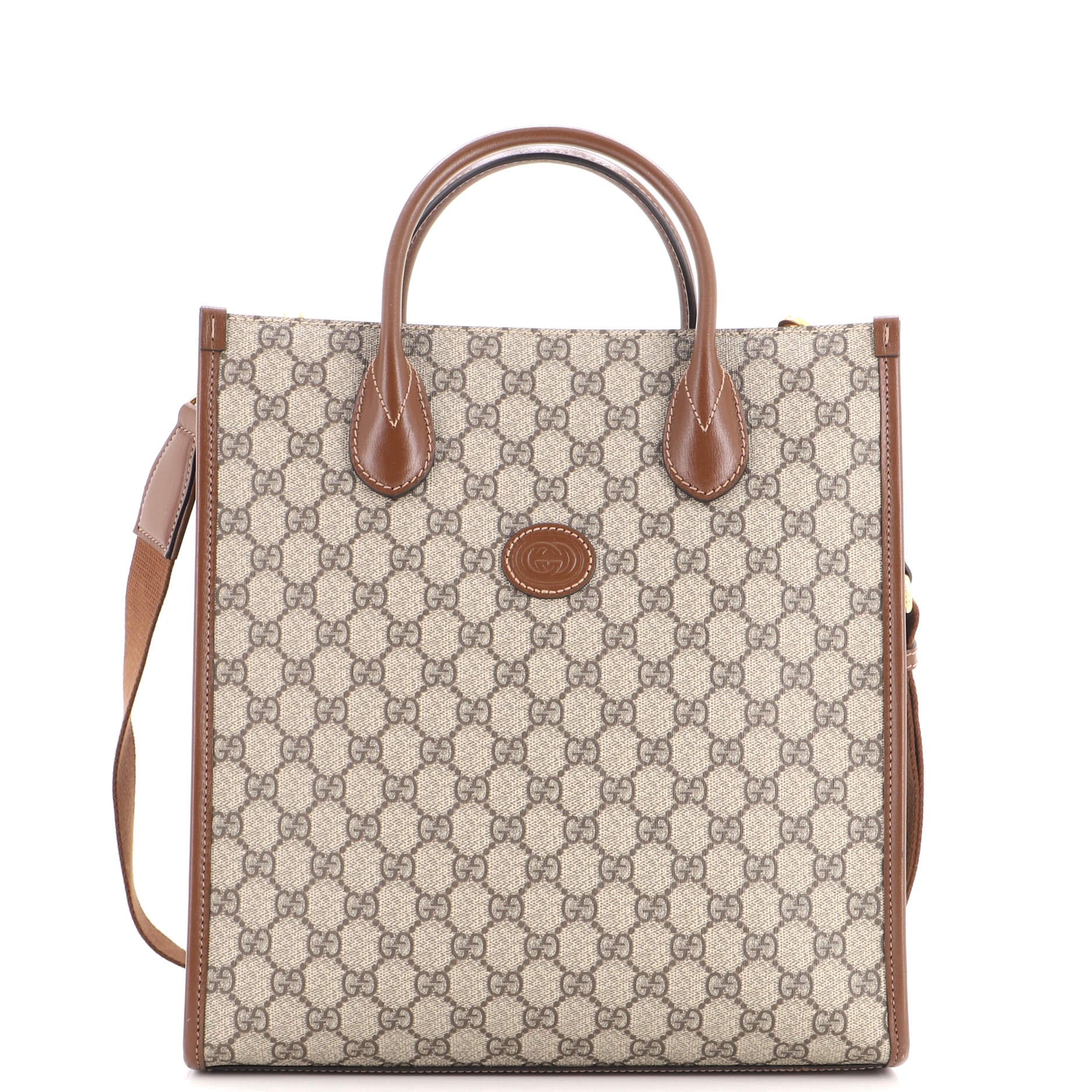 Interlocking G Patch Tote GG Coated Canvas Tall
