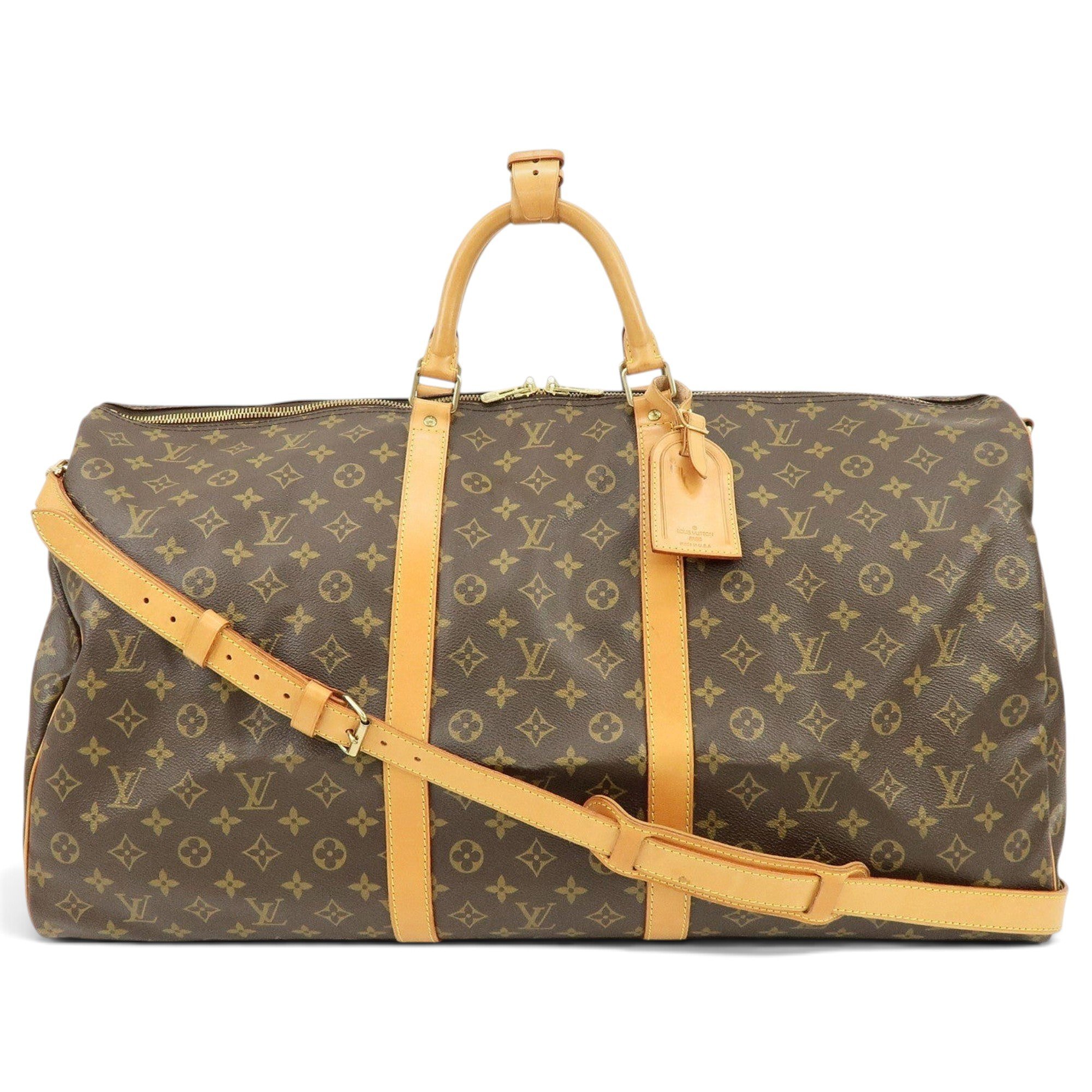 Keepall leather travel bag