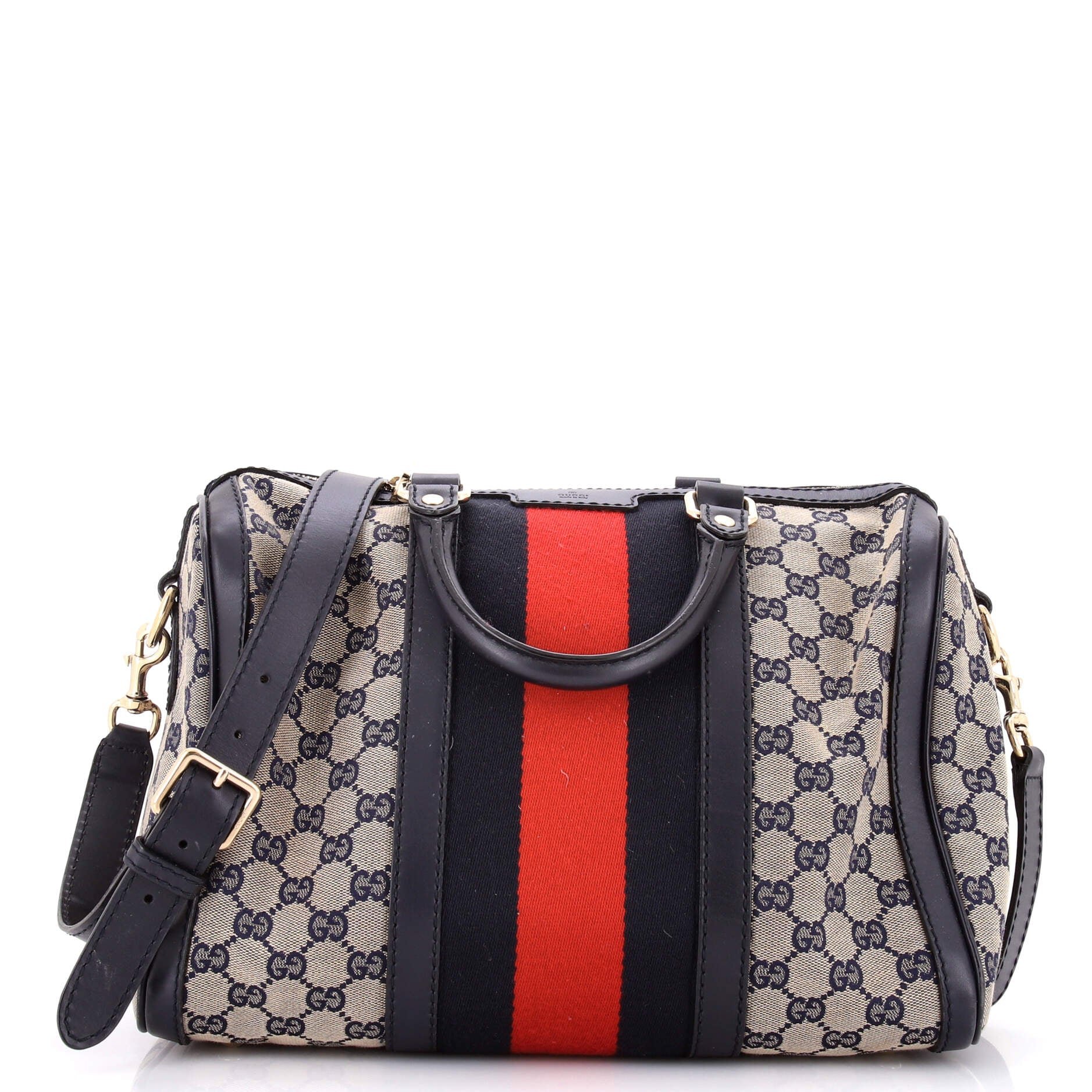 Vintage Web Boston Bag GG Canvas Medium