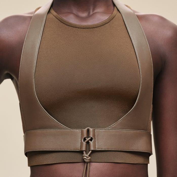 Marron Muschio Harness Bra