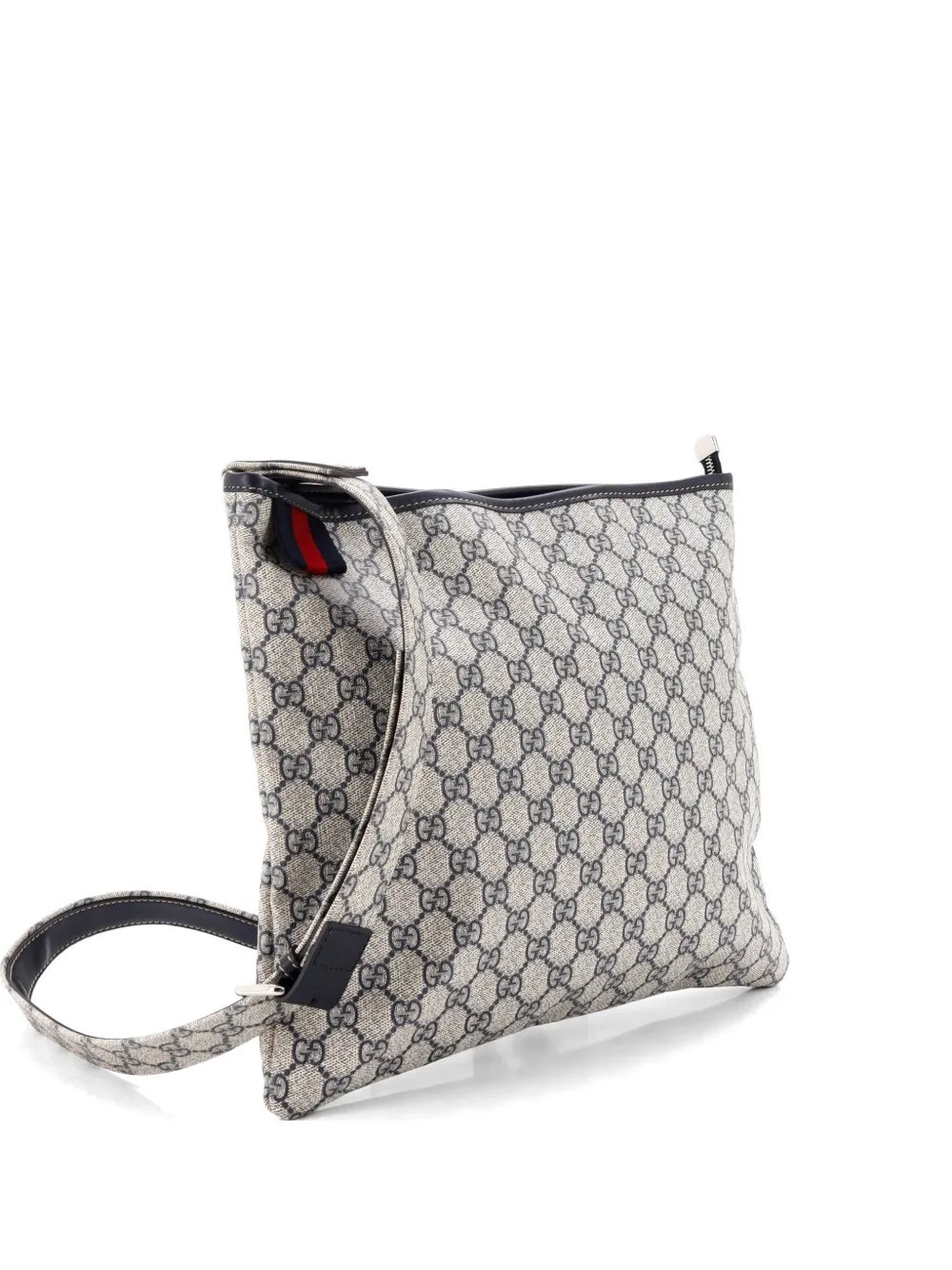 Web Loop Flat Messenger GG Coated Canvas Large crossbody bag