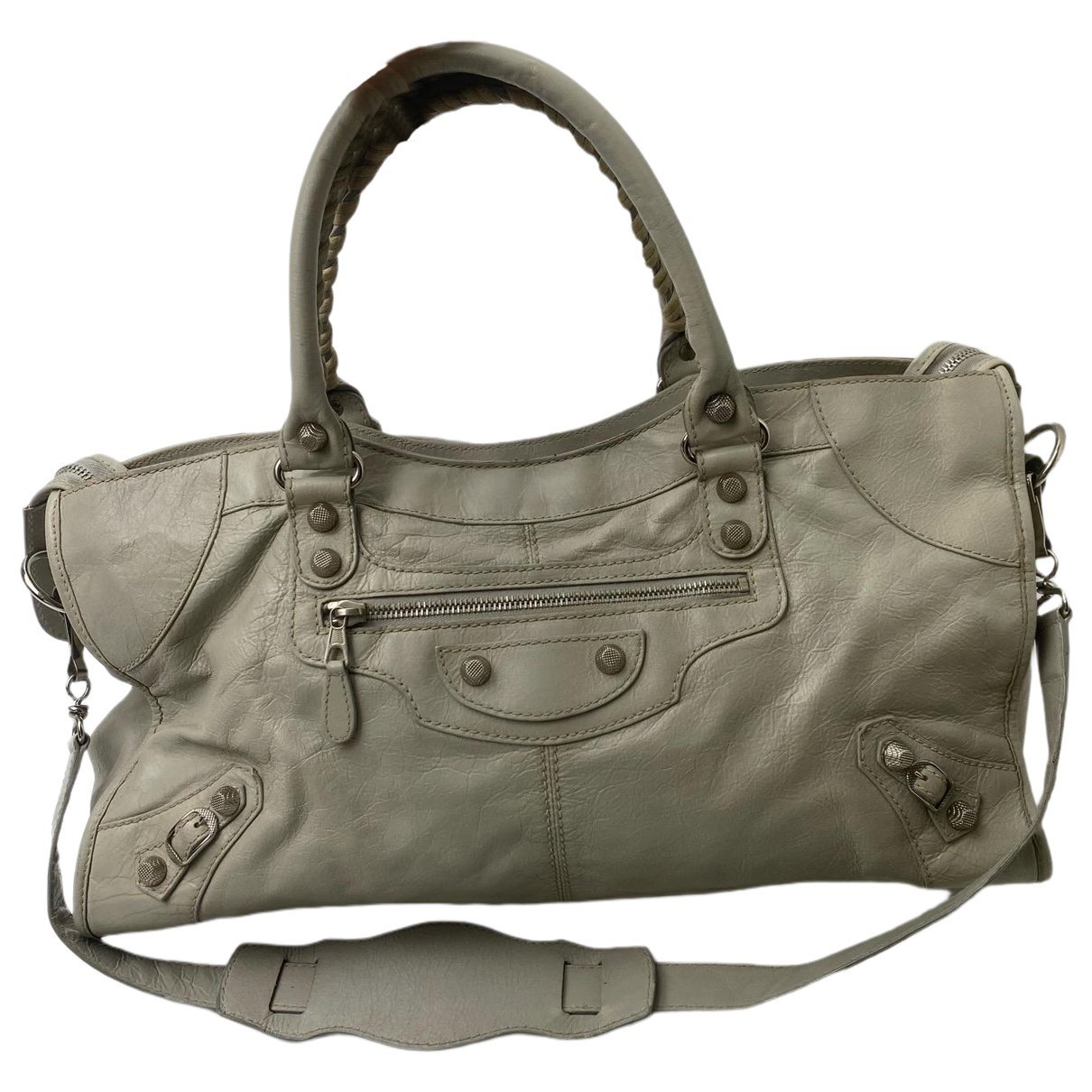 First leather handbag
