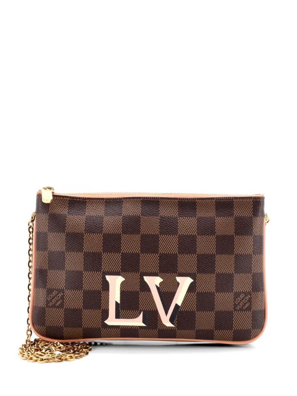 Double Zip Pochette Damier clutch bag