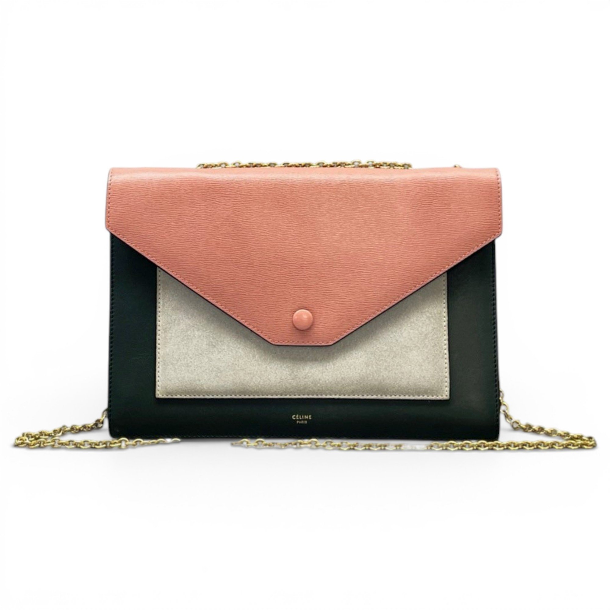 Pocket leather handbag