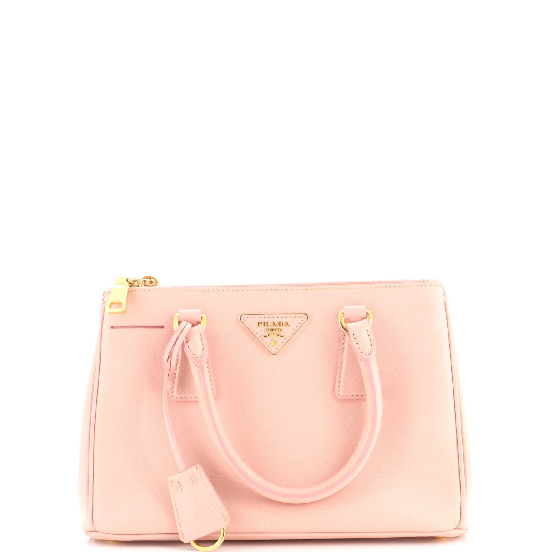 Double Zip Lux Tote Saffiano Leather Small