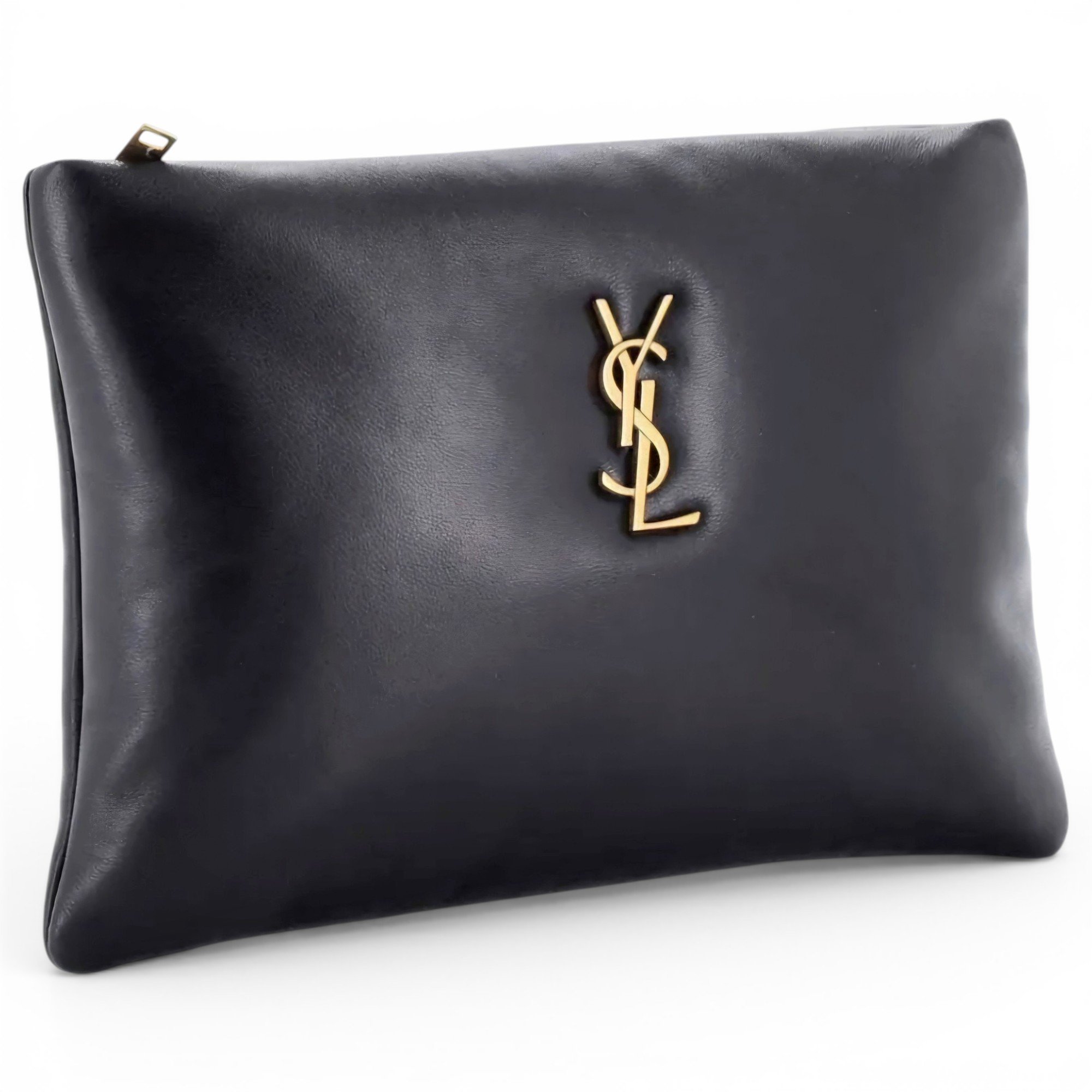 Leather clutch bag