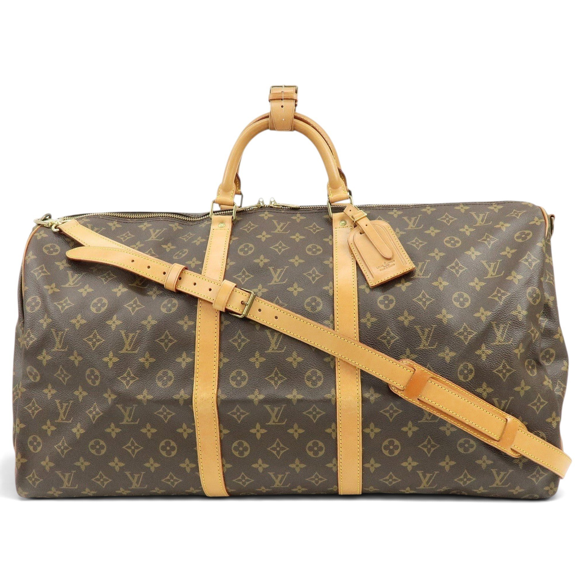 Keepall leather travel bag