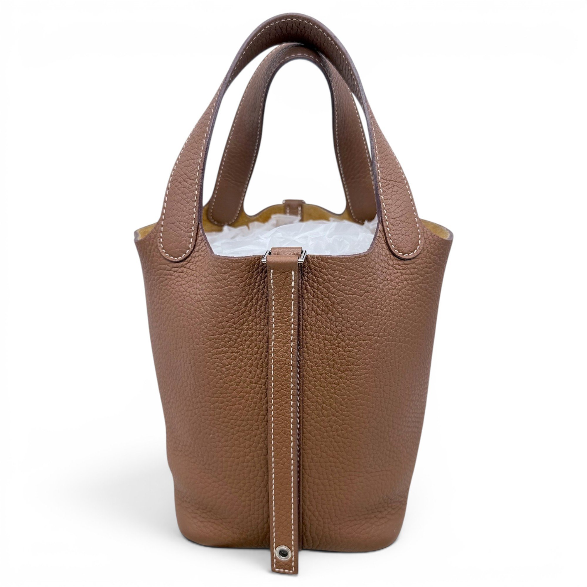 Picotin leather tote