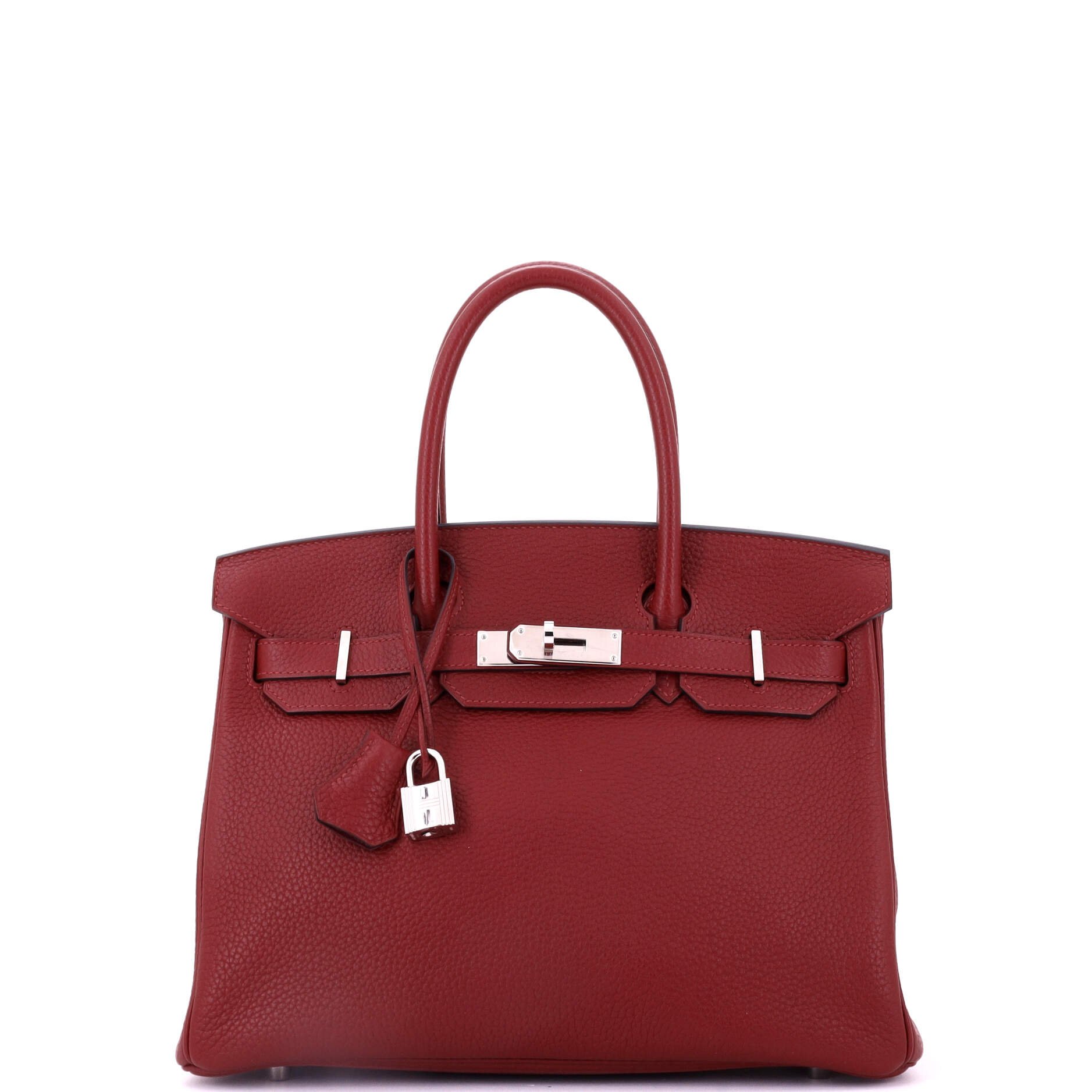 Hermes Birkin Handbag Rouge H Togo with Palladium Hardware 30