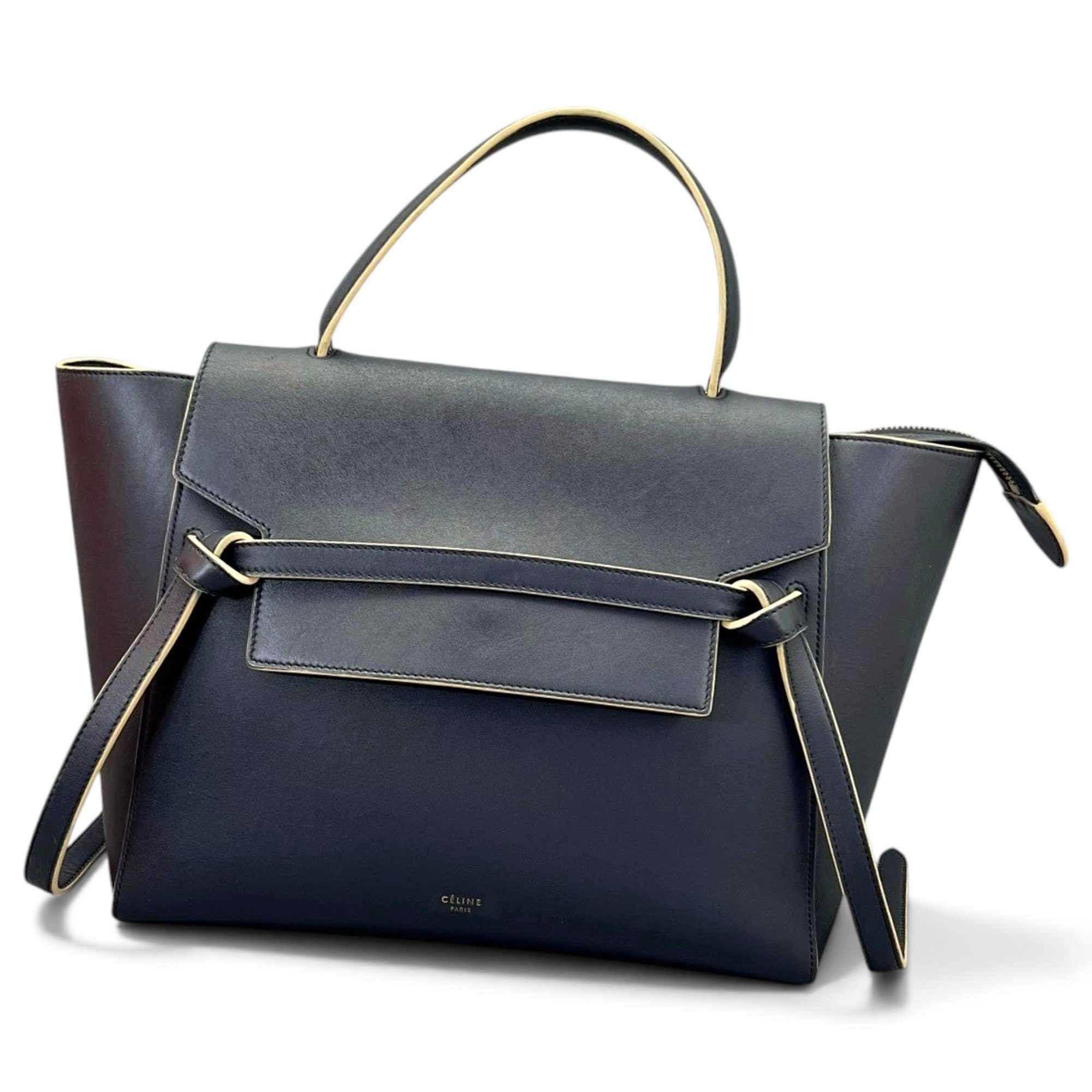 Belt leather handbag