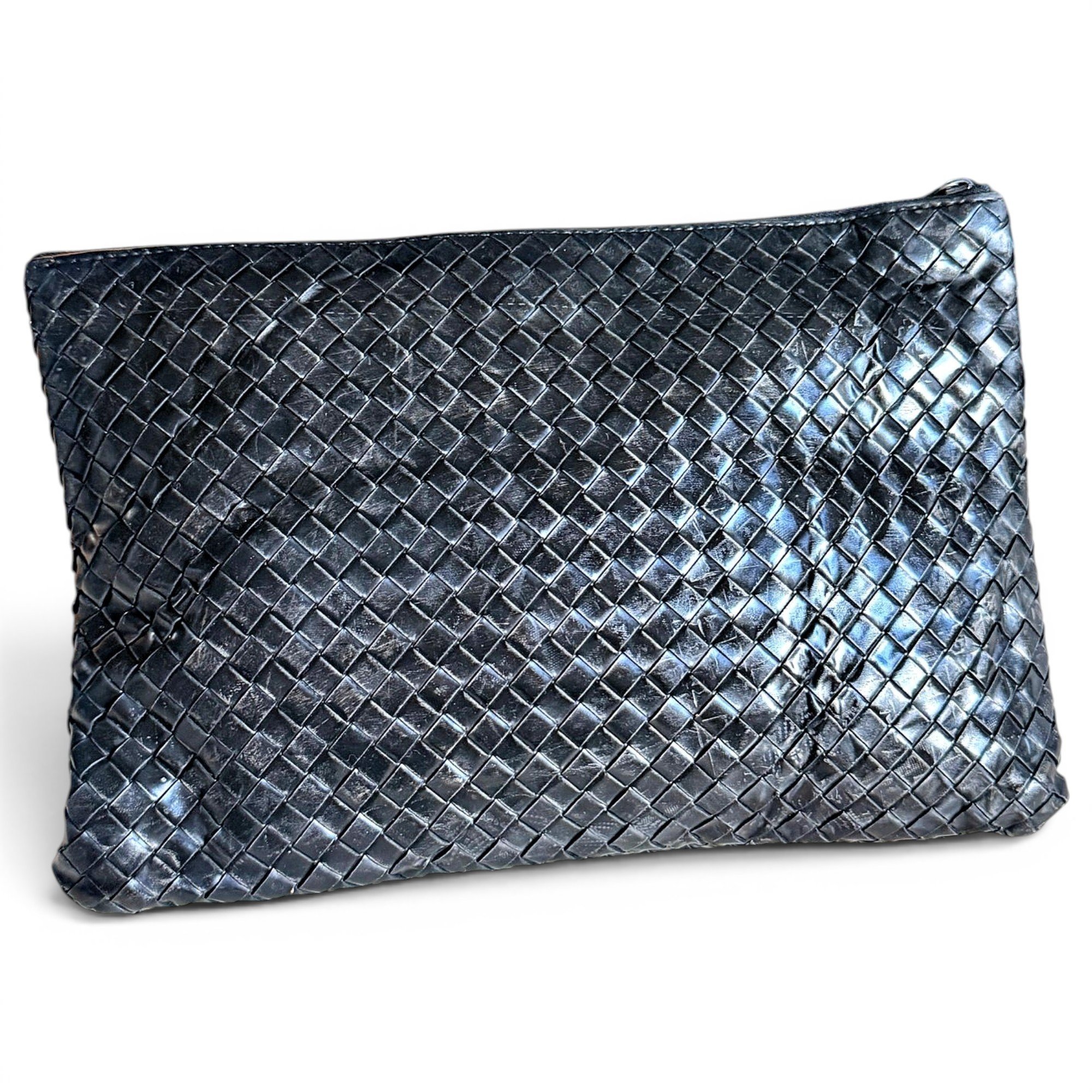 Leather clutch bag