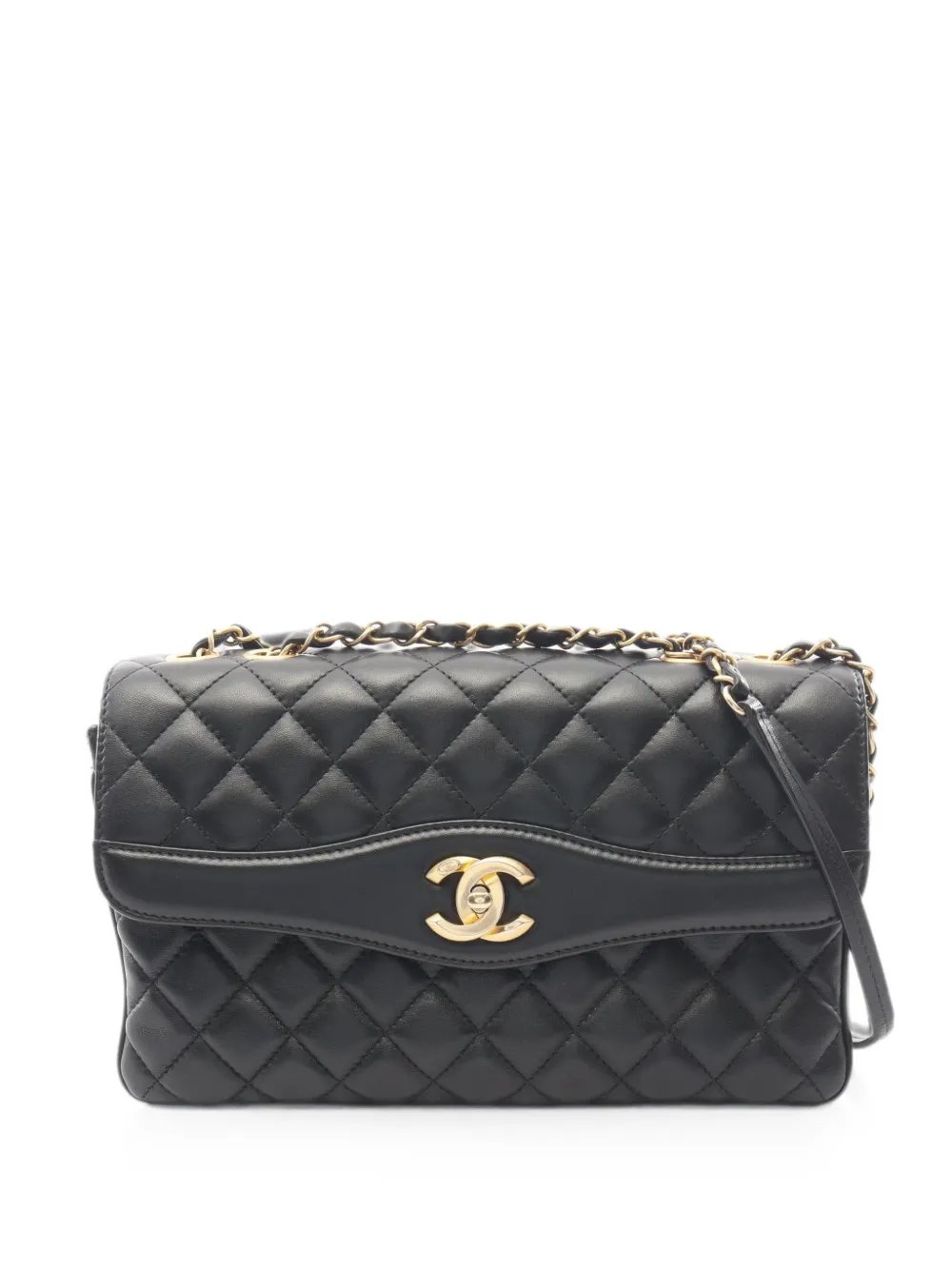 2018 Matelassé chain-strap leather shoulder bag