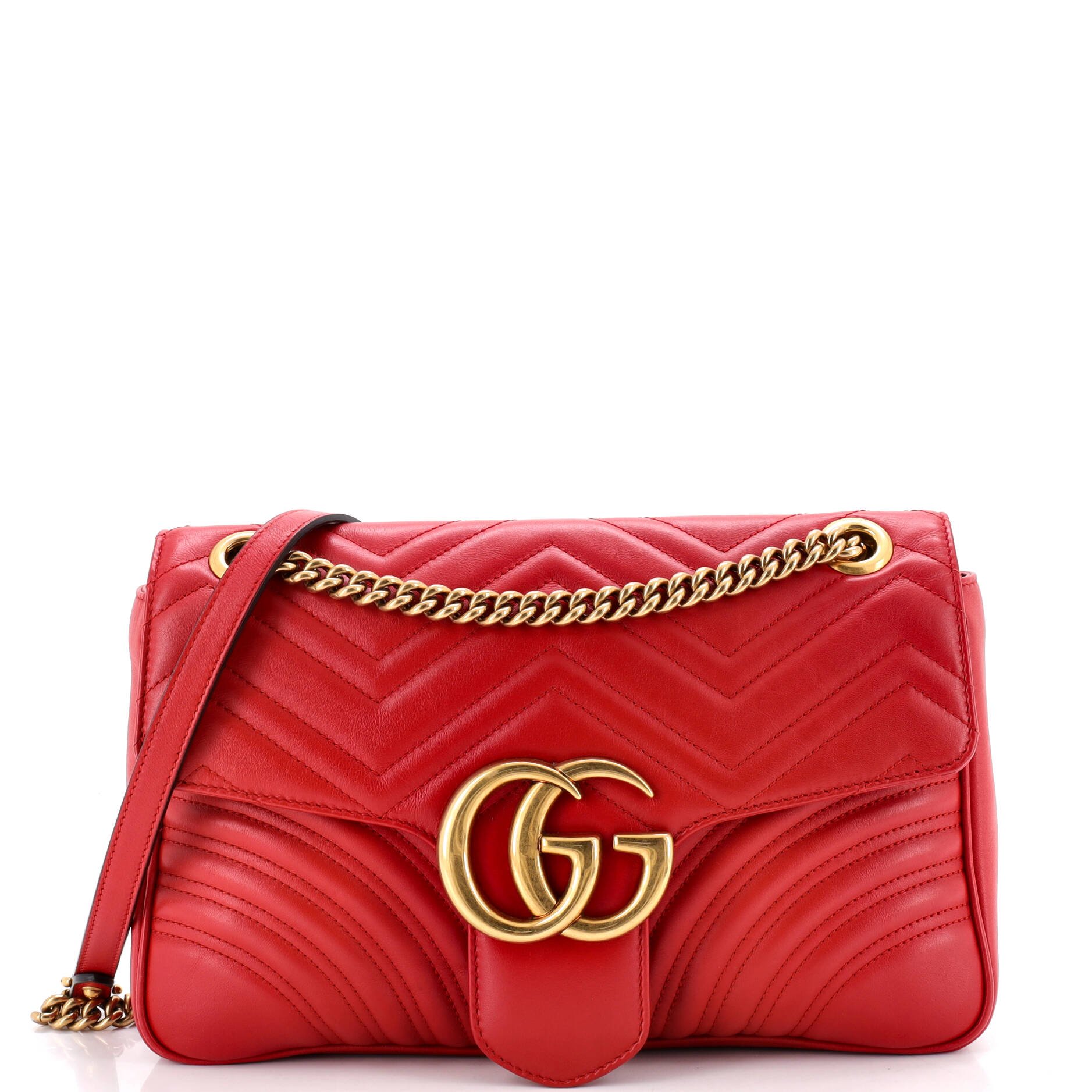 GG Marmont Flap Bag Matelasse Leather Medium