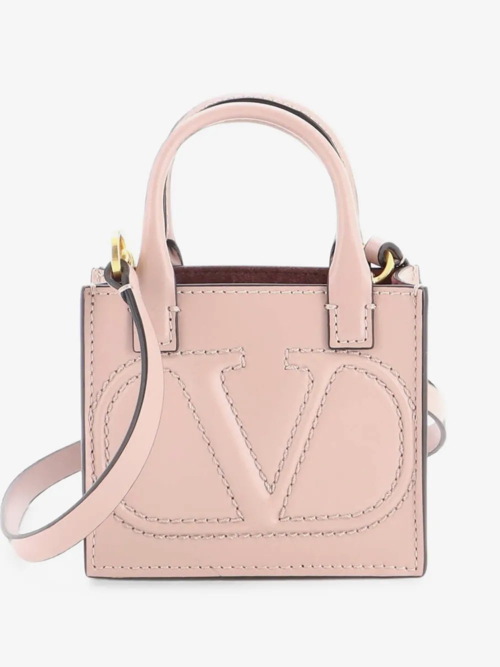 VLogo Signature Pouch Tote Leather Mini crossbody bag