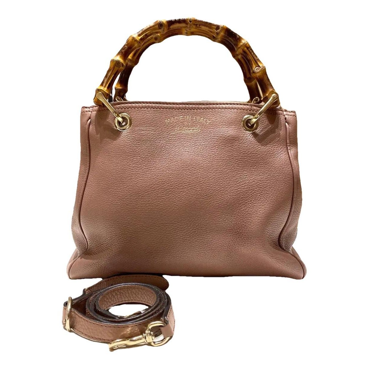 Bamboo leather handbag